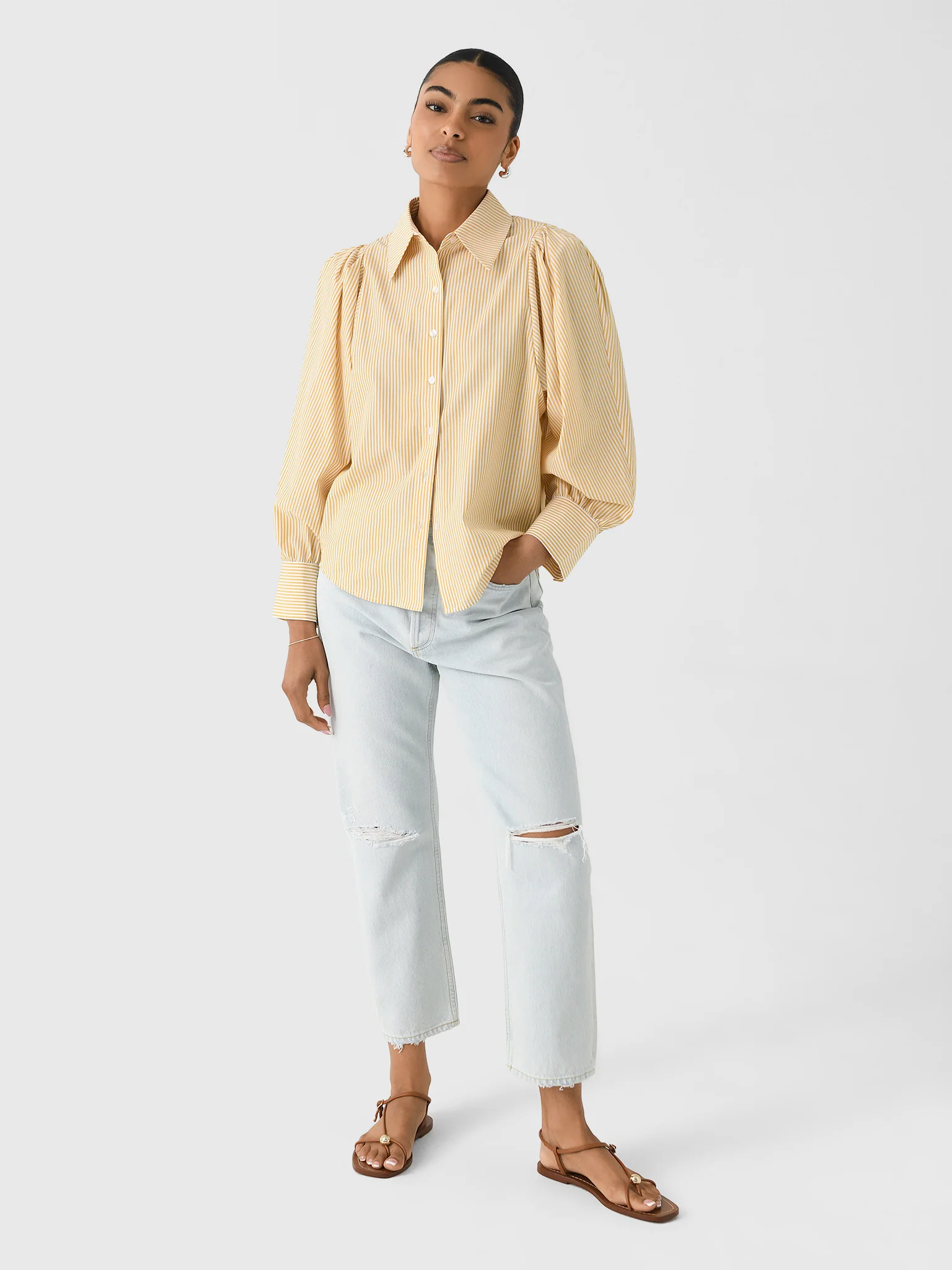 A Shirt Thing Women's Charlotte Candy Stripe Shirt - Image 2