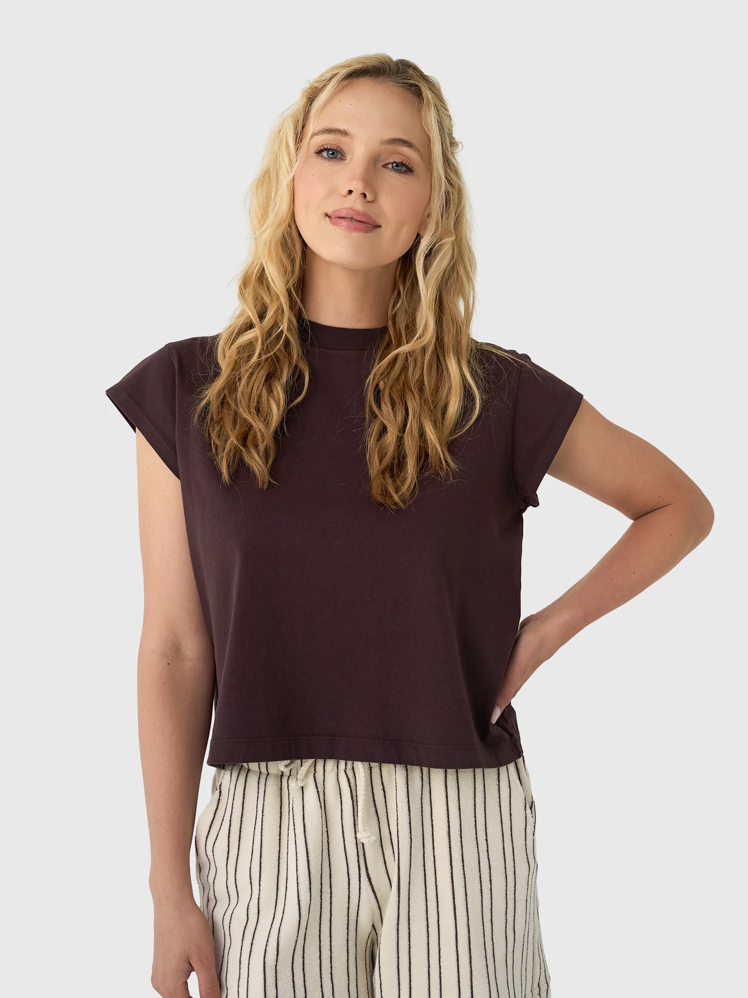Agolde Women's Bryce Cap Sleeve Tee