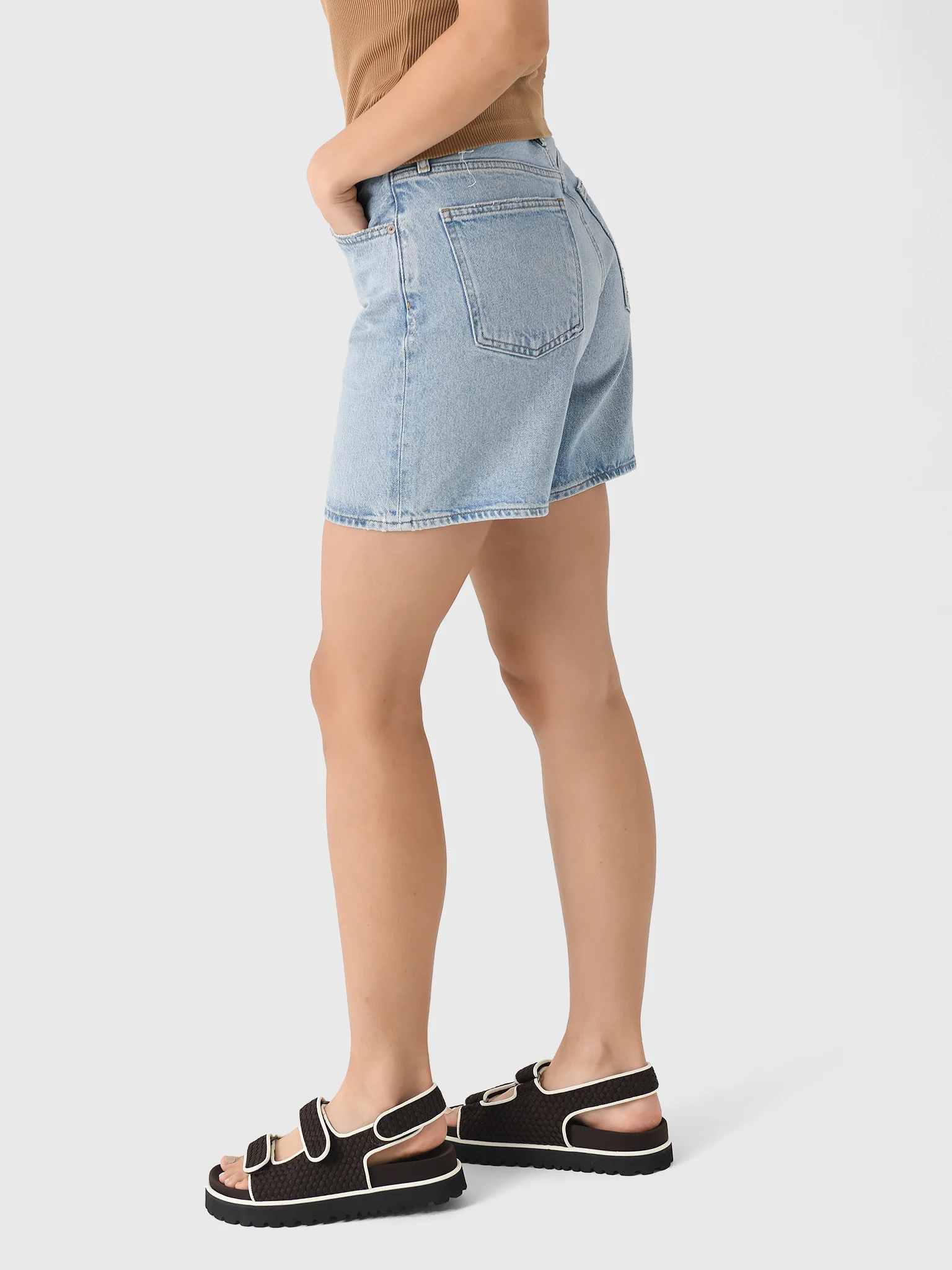 Agolde Women's Dame High Rise Baggy Short - Image 3