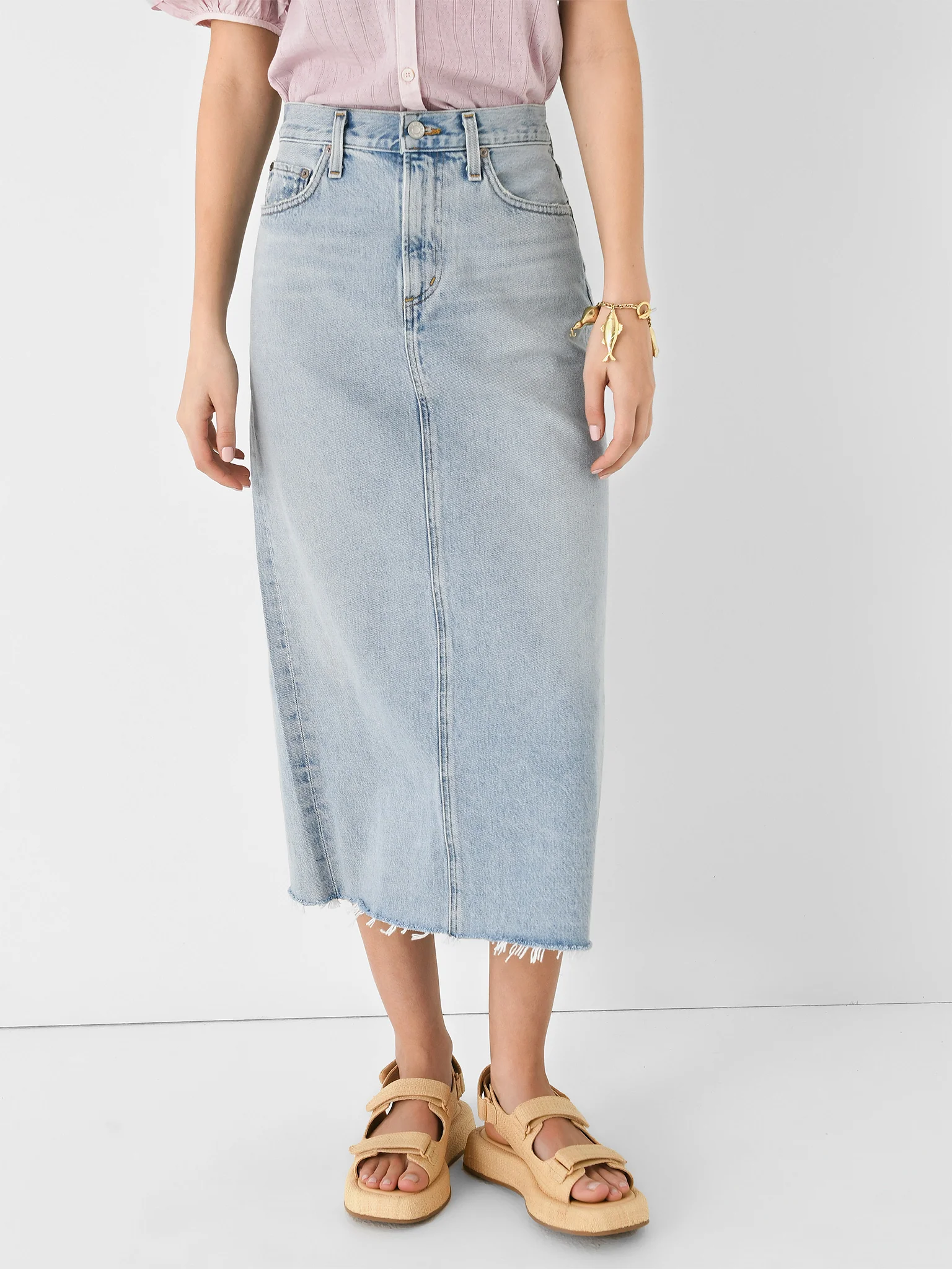 Agolde Women's Della Denim Skirt - Image 6