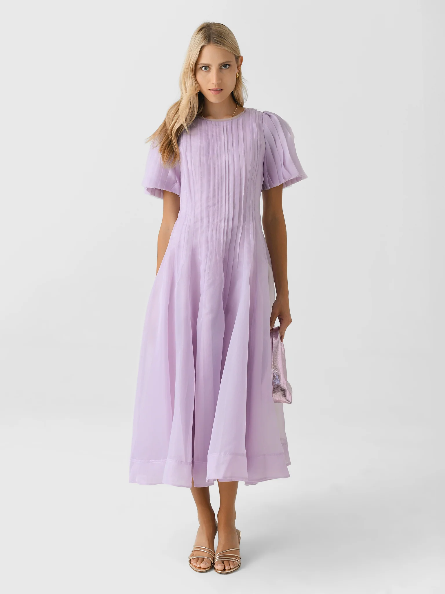 AJE Women's Nova Pleated Midi Dress