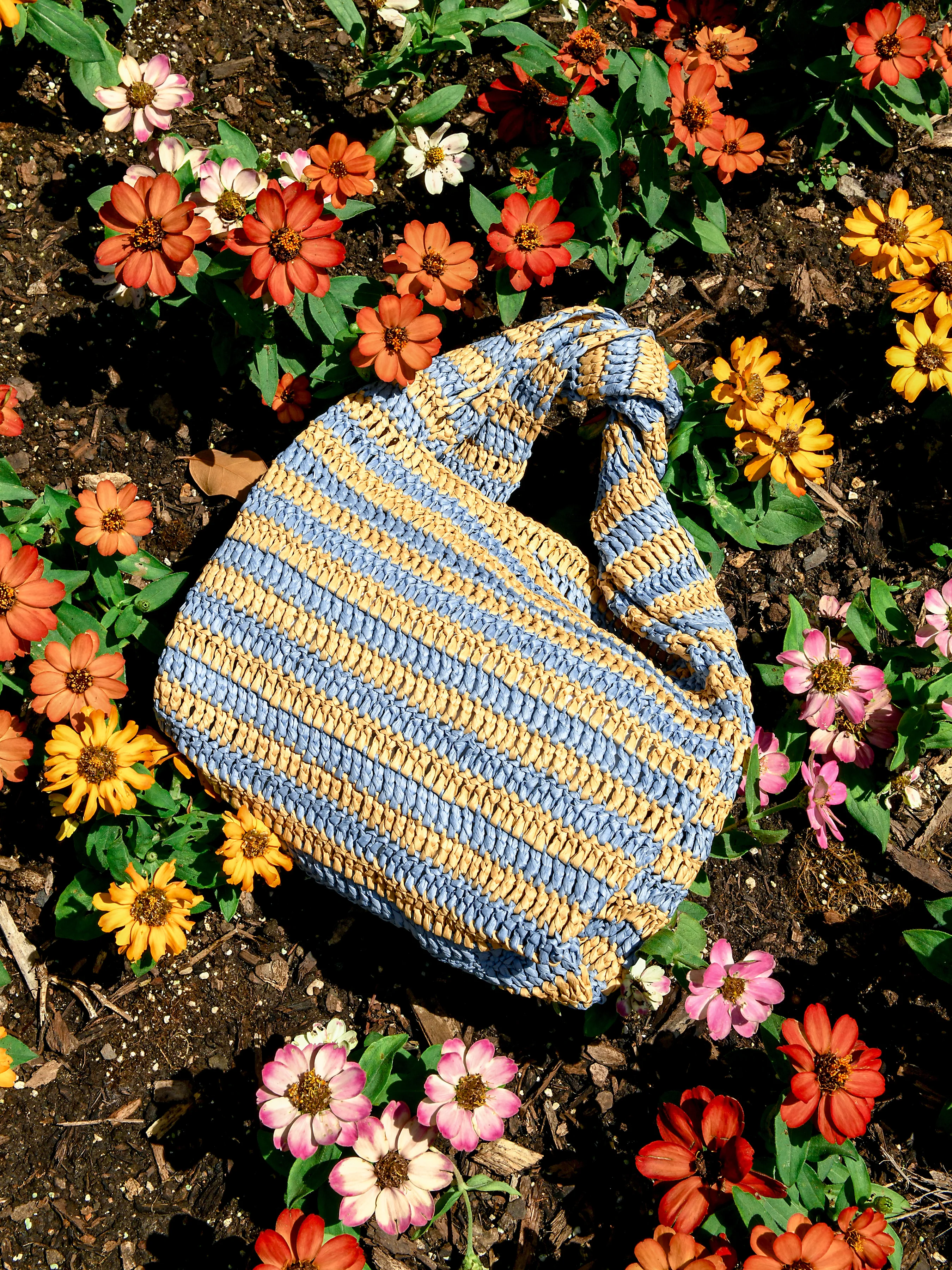 ALC Parker Striped Raffia Bag - Image 4