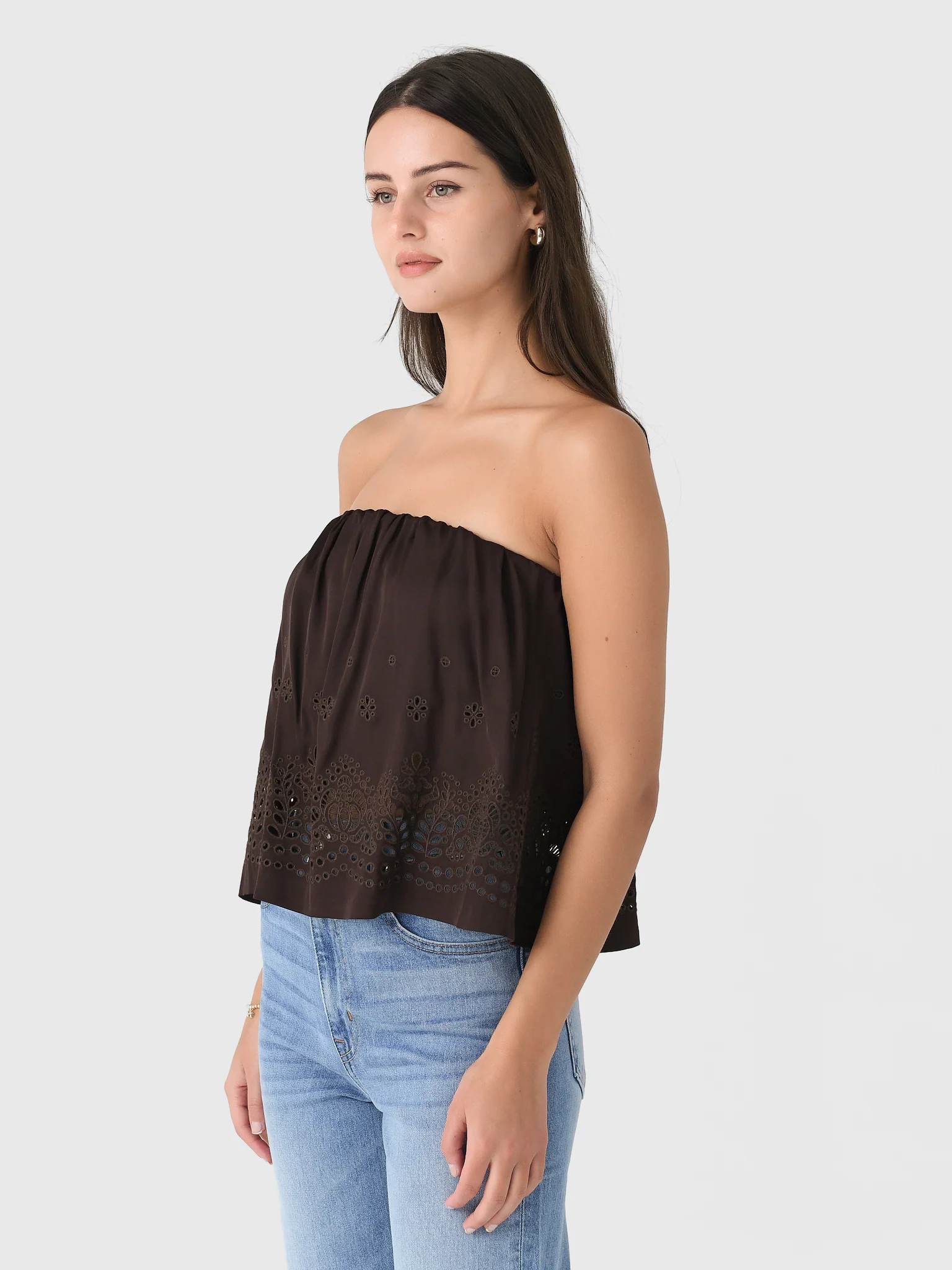 ALC Women's Dalia Strapless Embroidered Top - Image 3