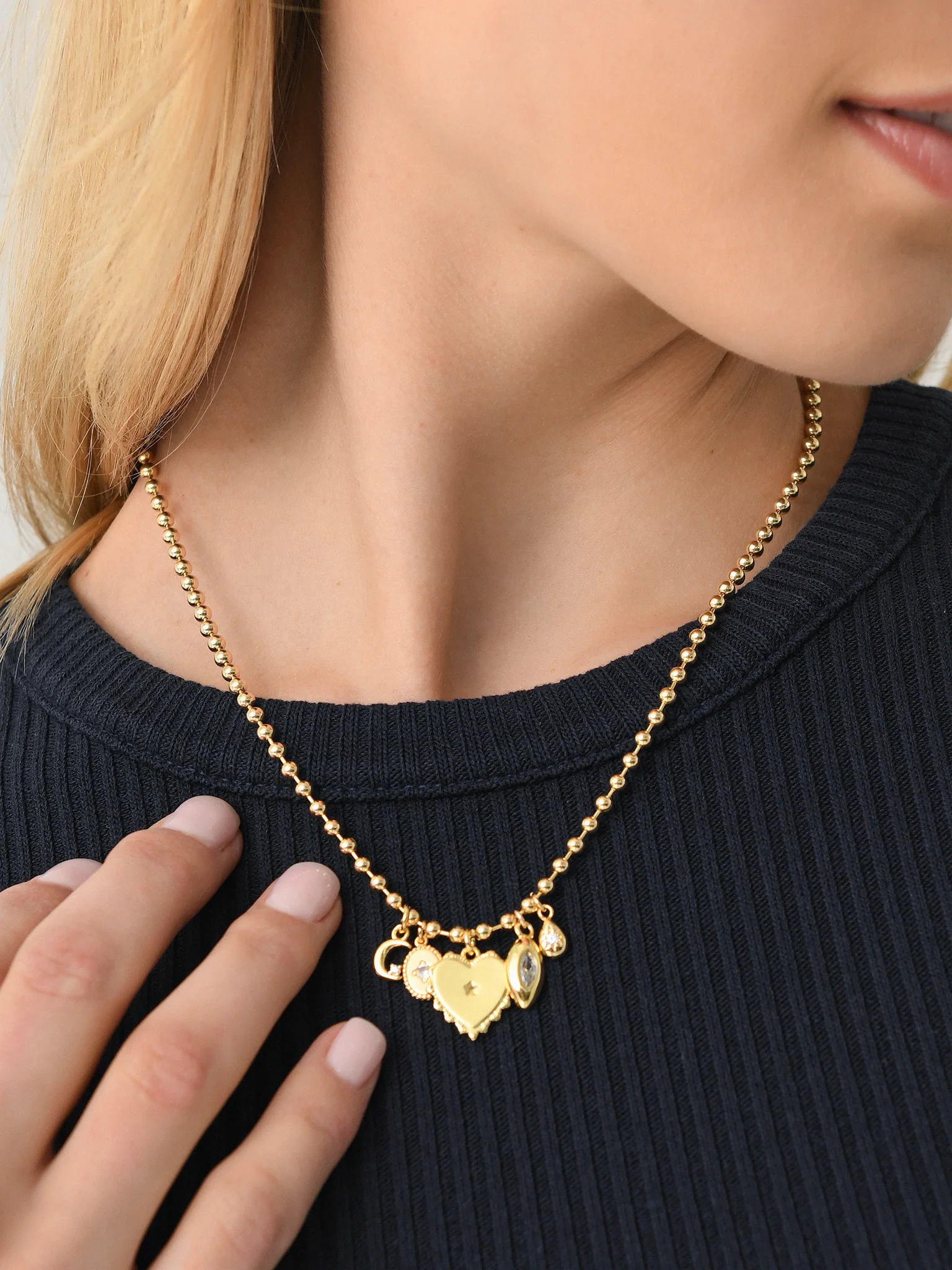 Alexa Leigh Heart Charm Necklace - Image 2