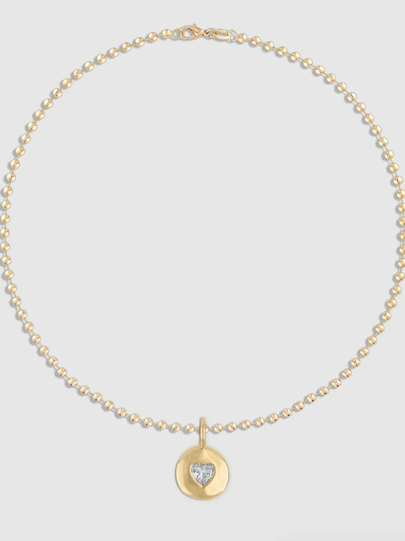 Alexa Leigh Round Heart Ball Chain Necklace - Image 3