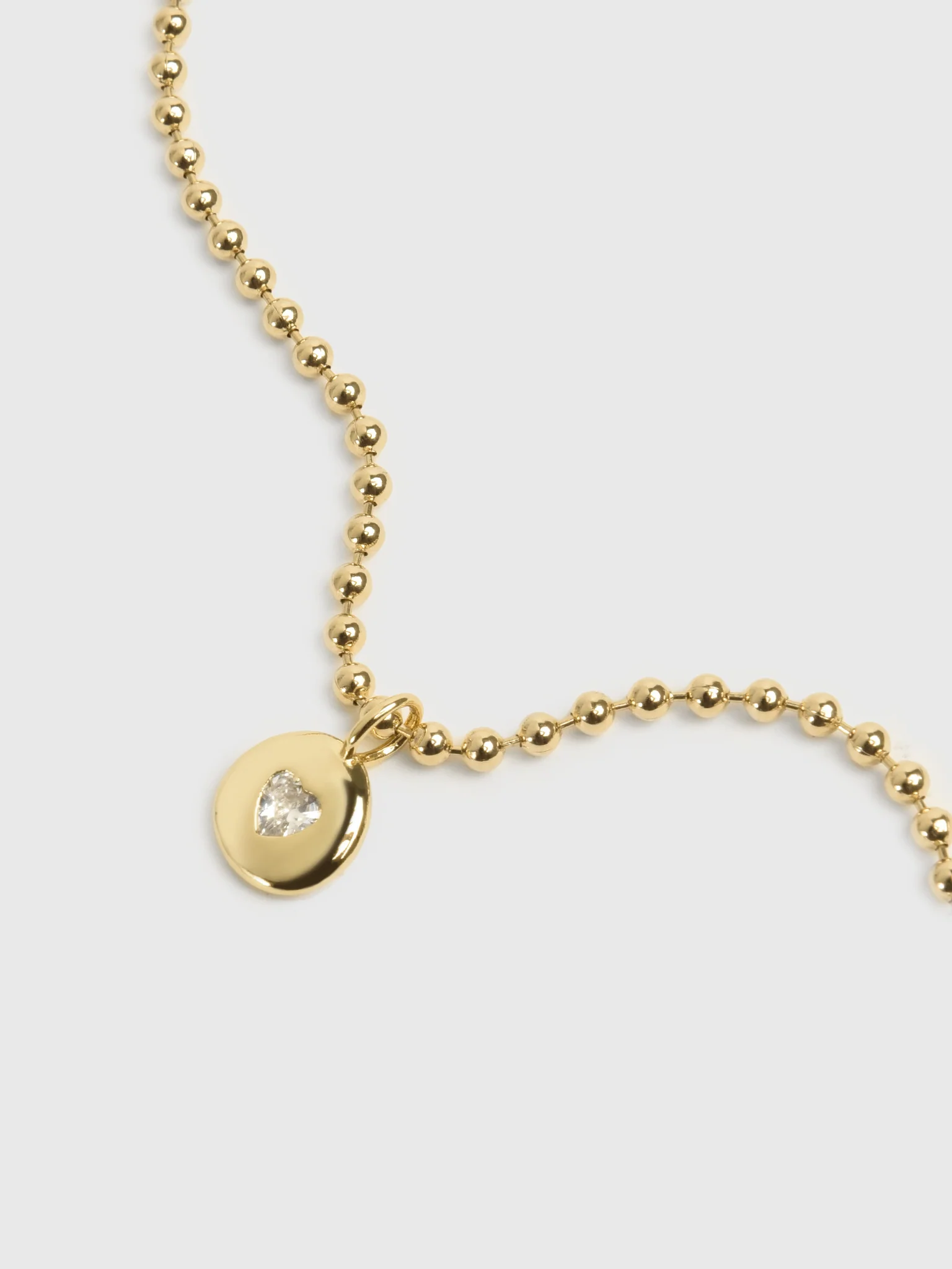 Alexa Leigh Round Heart Ball Chain Necklace - Image 4