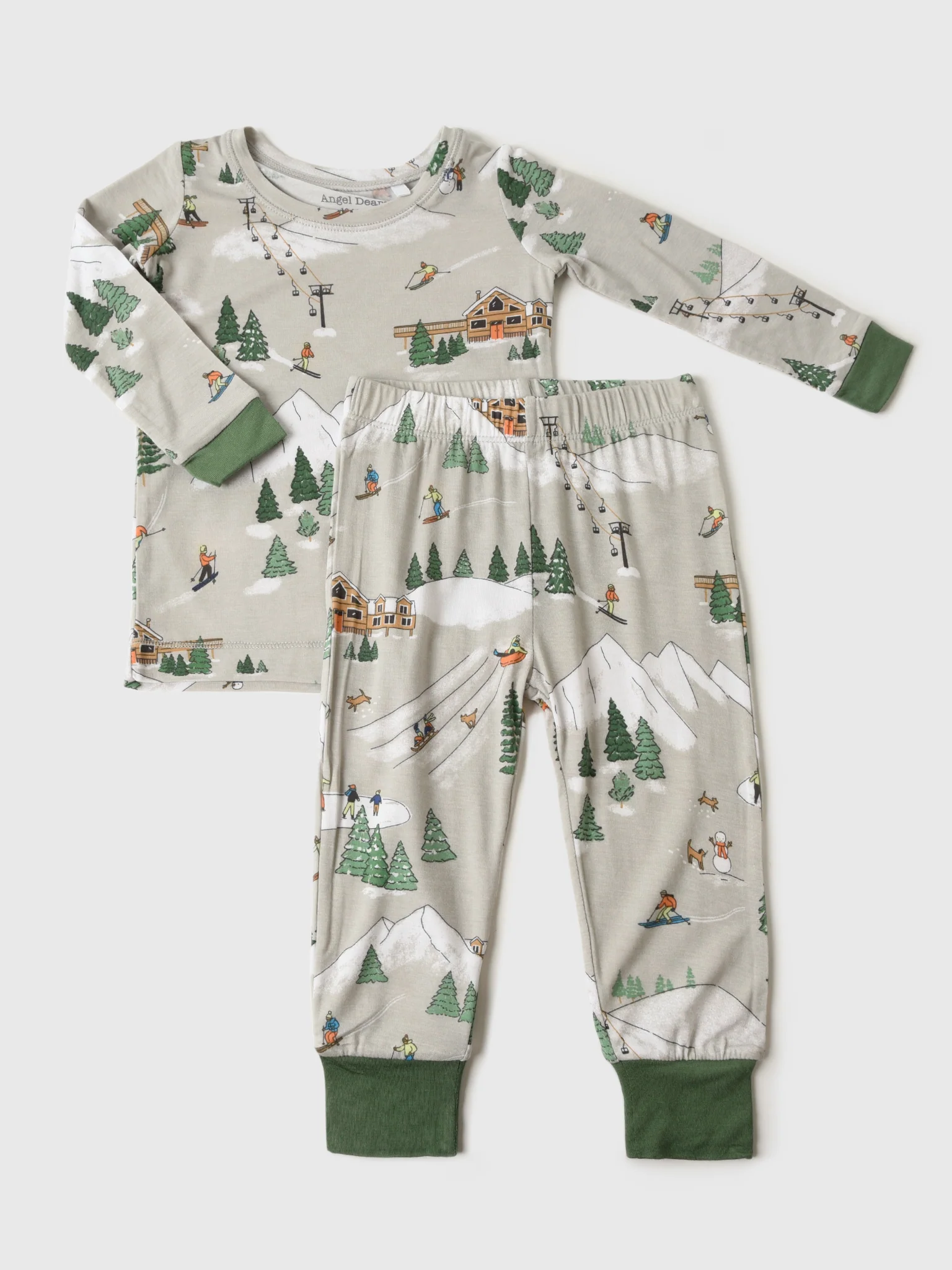 Angel Dear Boys' Winter Fun Skiers Lounge Wear Set