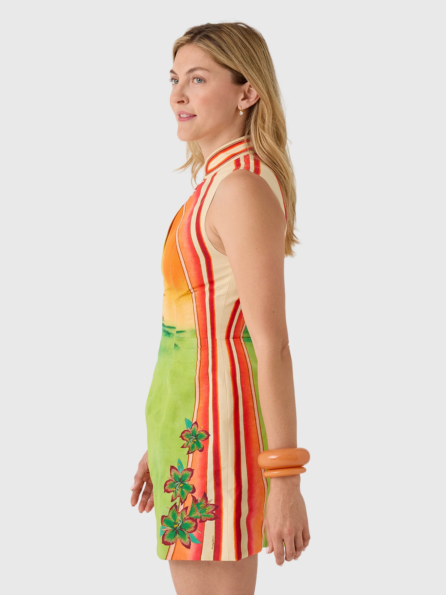 Antipodean Women's High Neck Lantern Mini Dress - Image 3