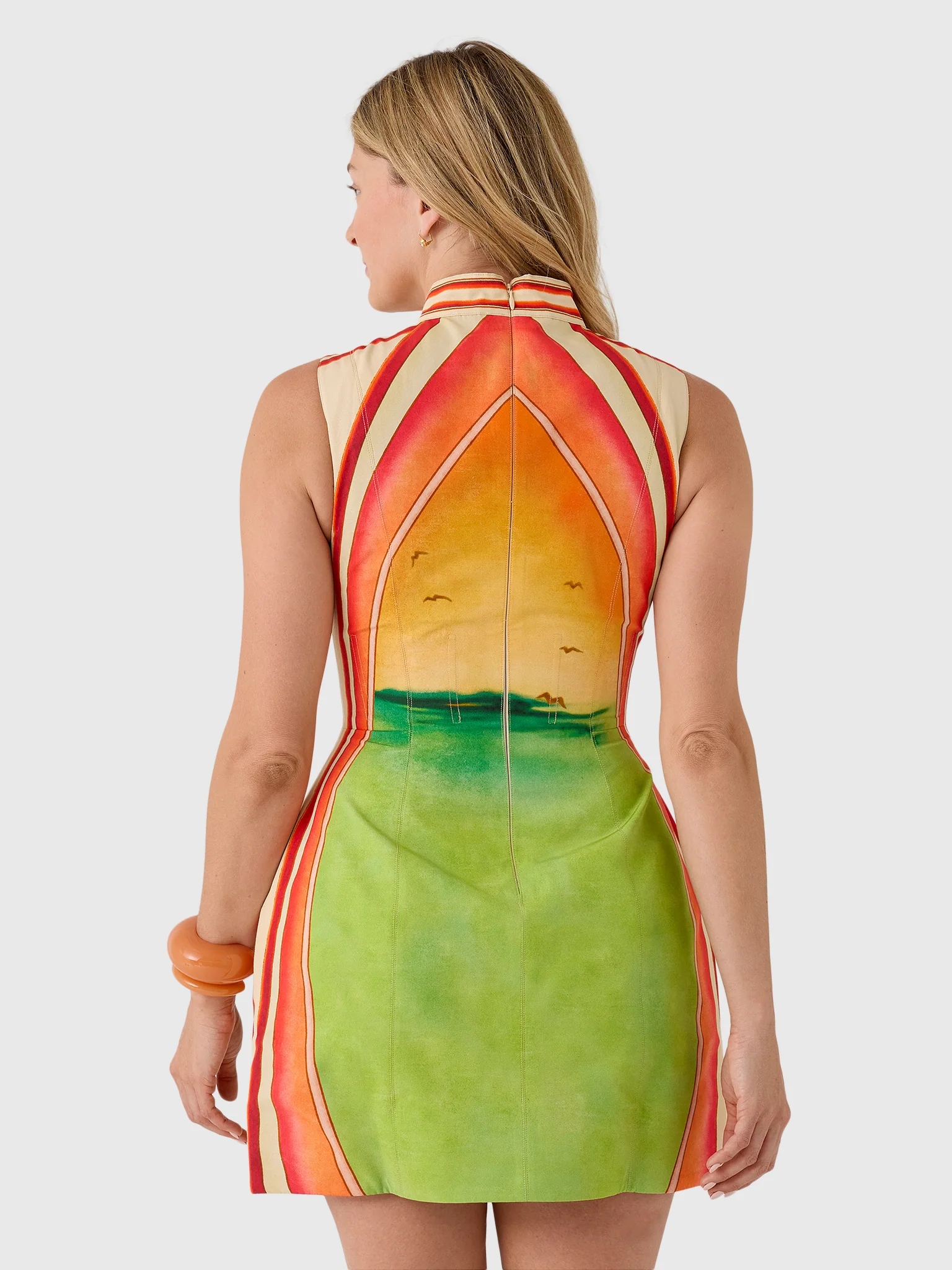 Antipodean Women's High Neck Lantern Mini Dress - Image 4