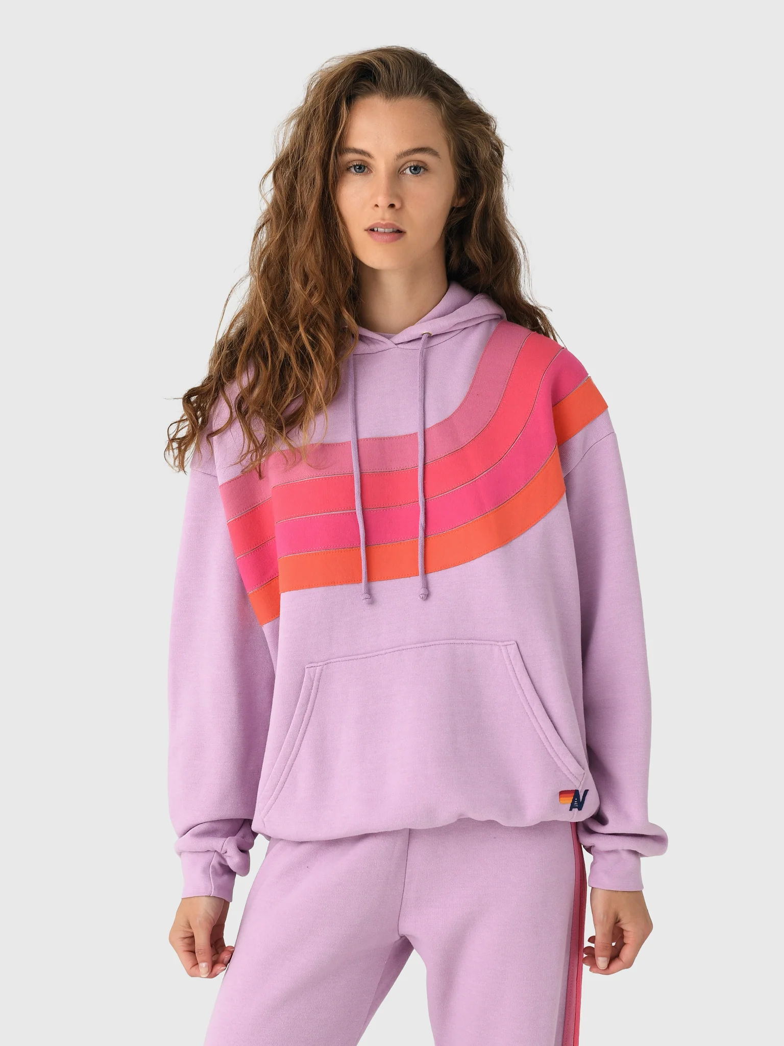Aviator Nation Women's Wave Stripe 4 Relaxed Pullover Hoodie - Image 4