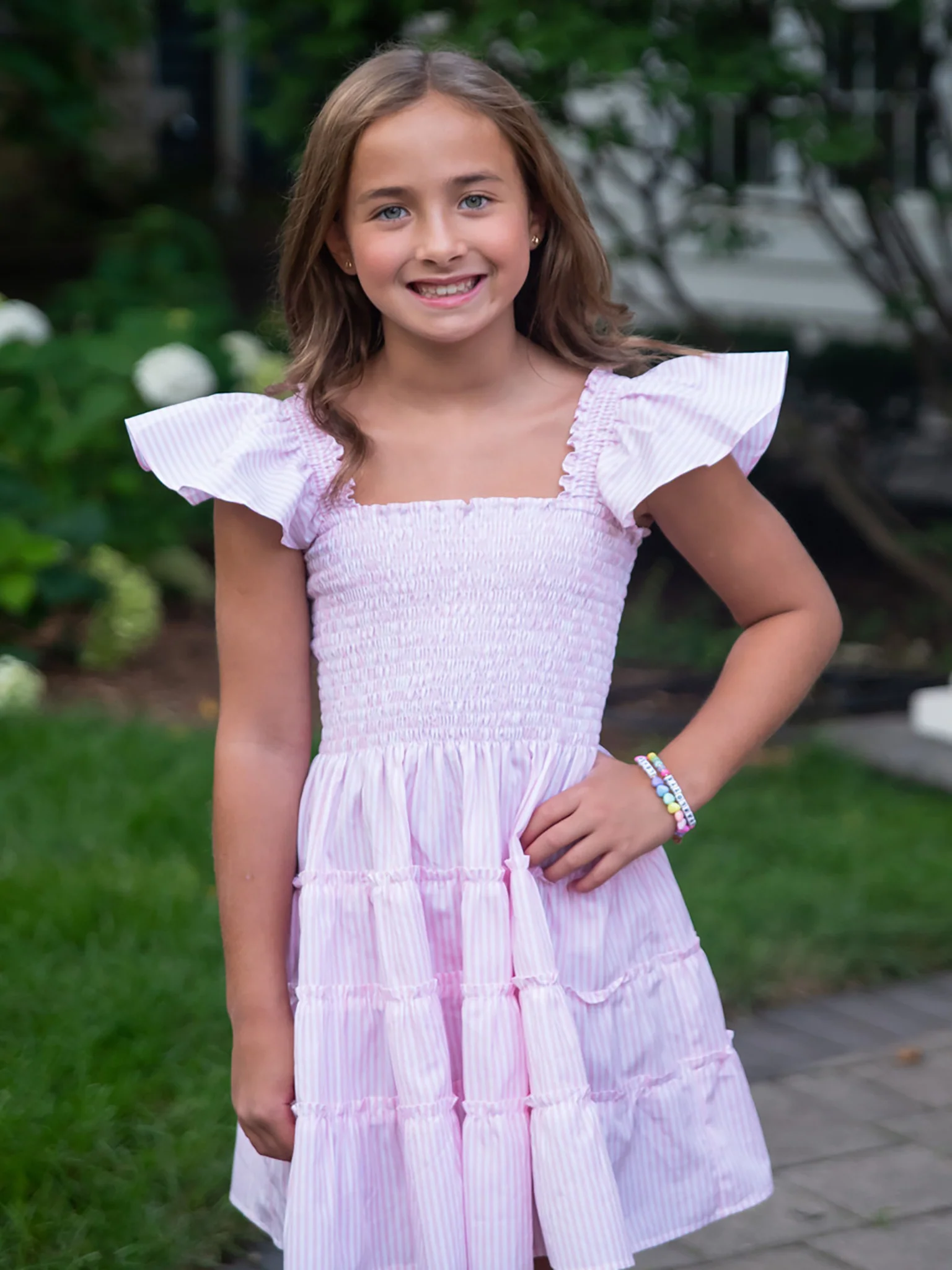 Be Elizabeth Girls' Charlotte Smocked Dress Dress - Image 4