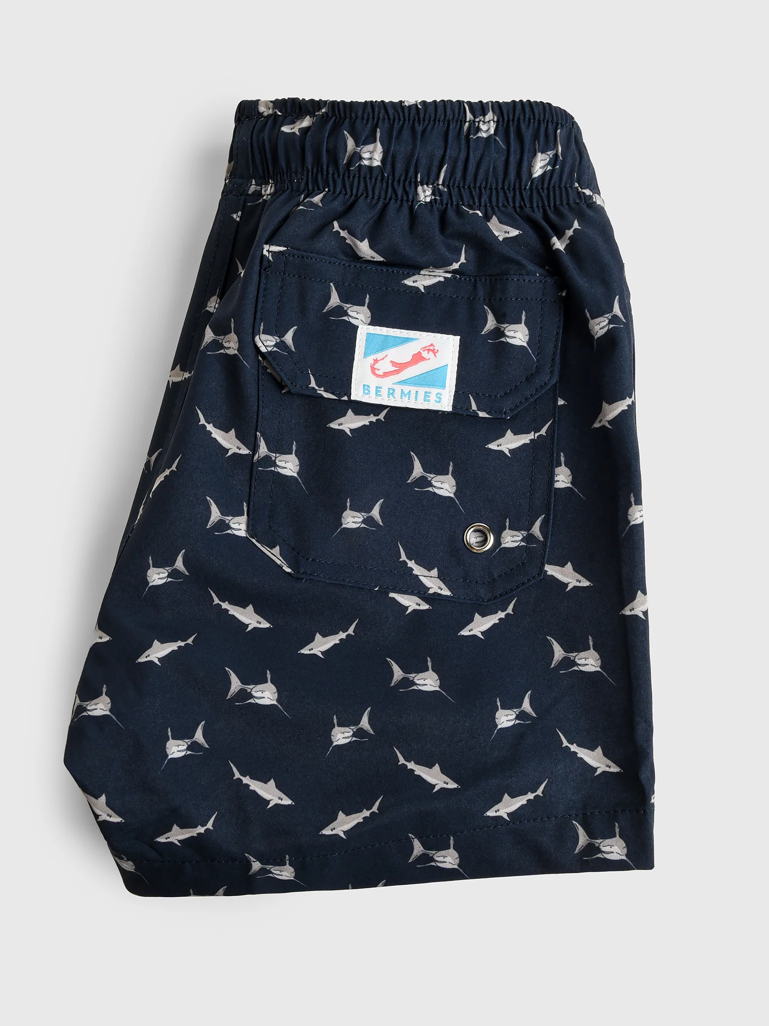 Bermies Boys' Sharks Swim Trunk - Image 3
