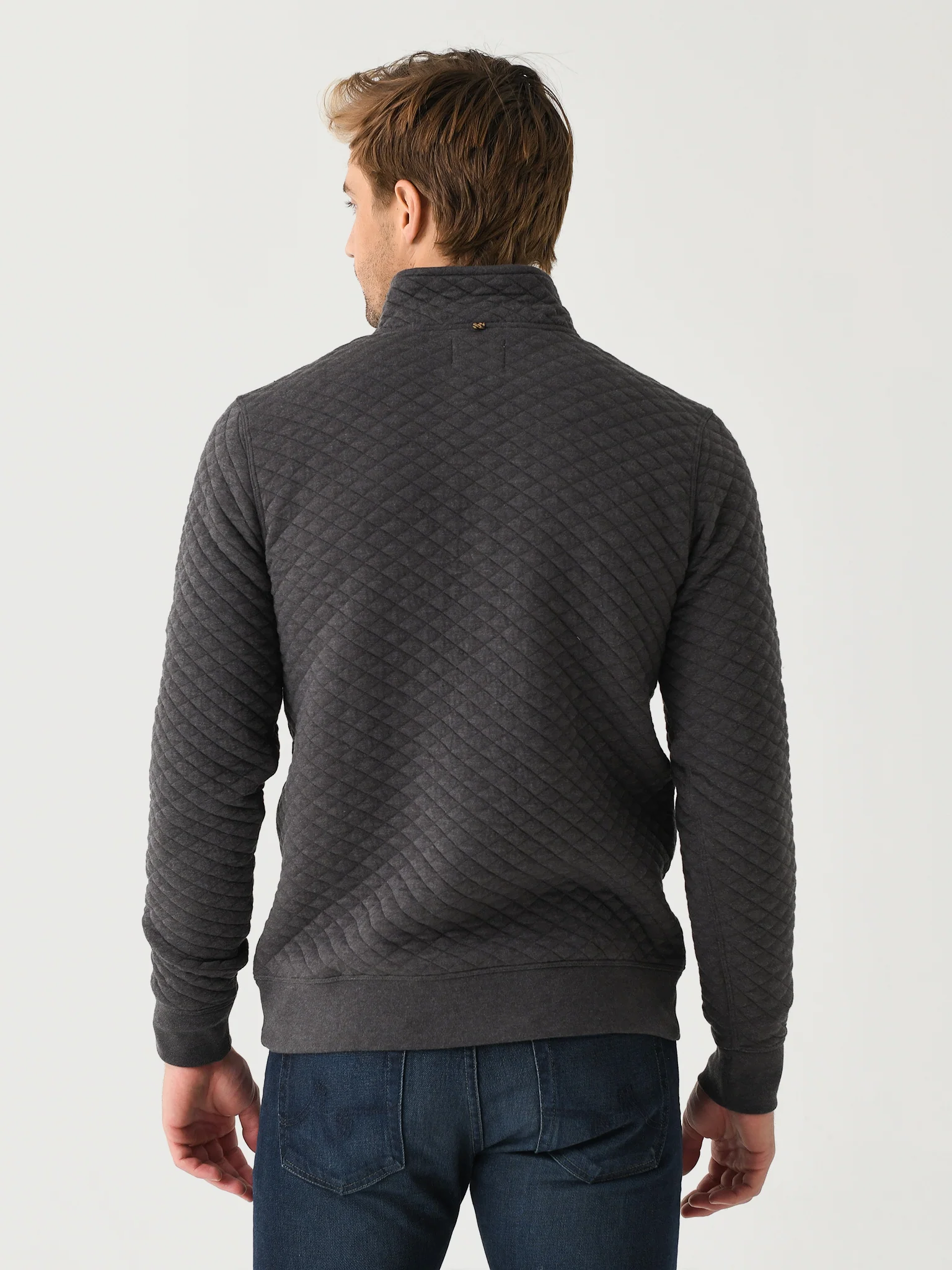 Billy Reid Men's Diamond Quilt Half-Zip - Image 7