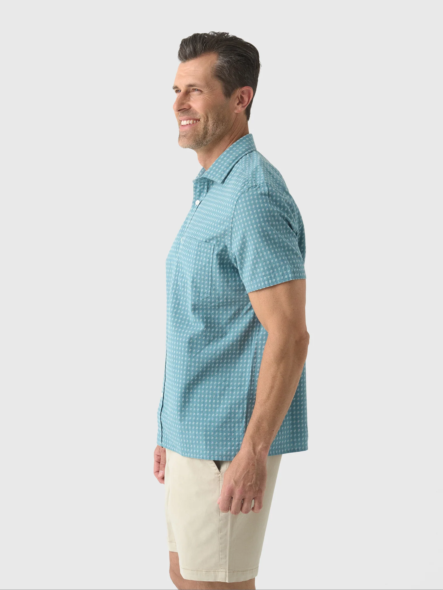 Billy Reid Men's Short Sleeve Check Dobby Treme Shirt - Image 3