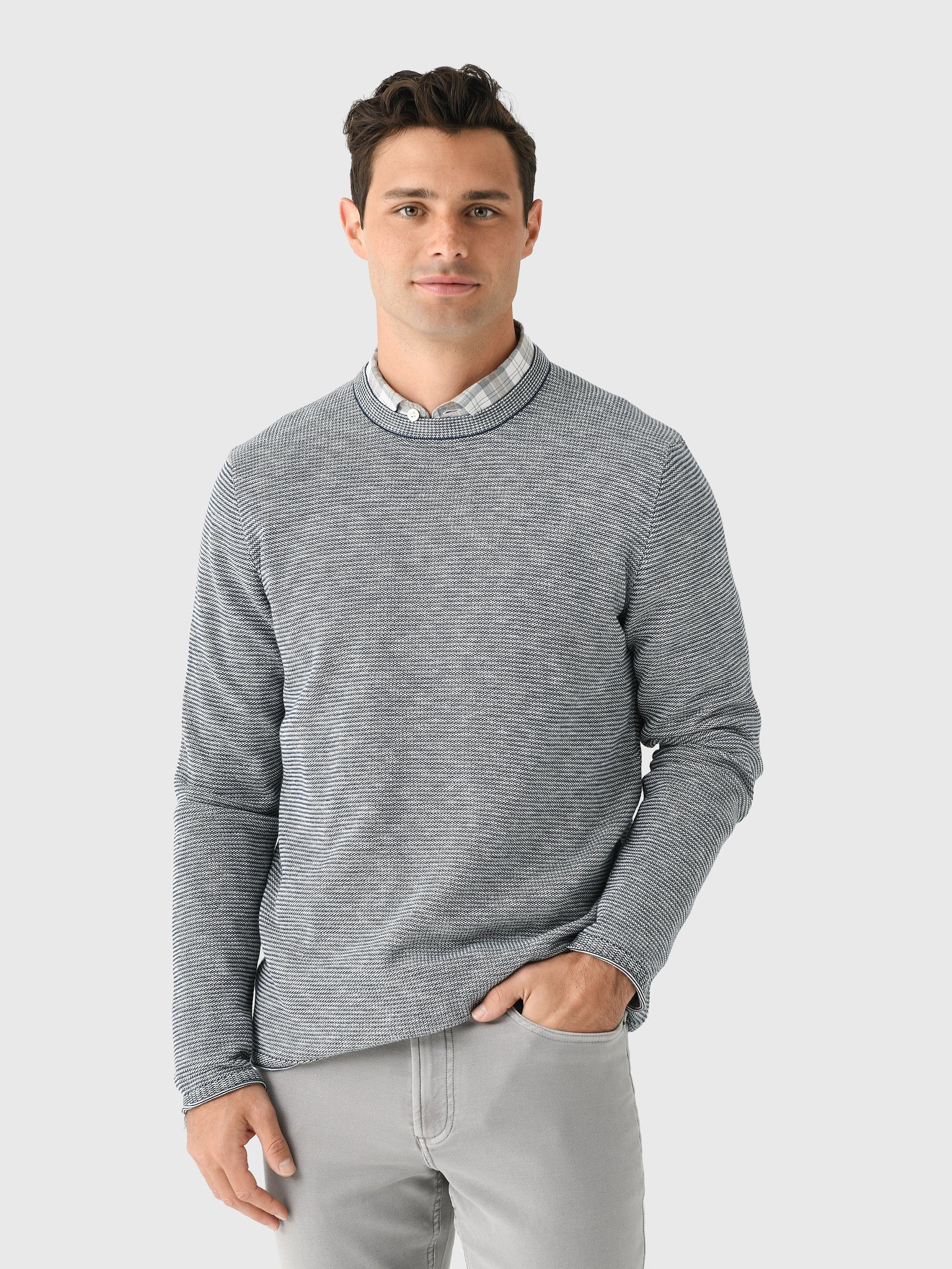 Billy Reid Men's Tuck Stripe Crew