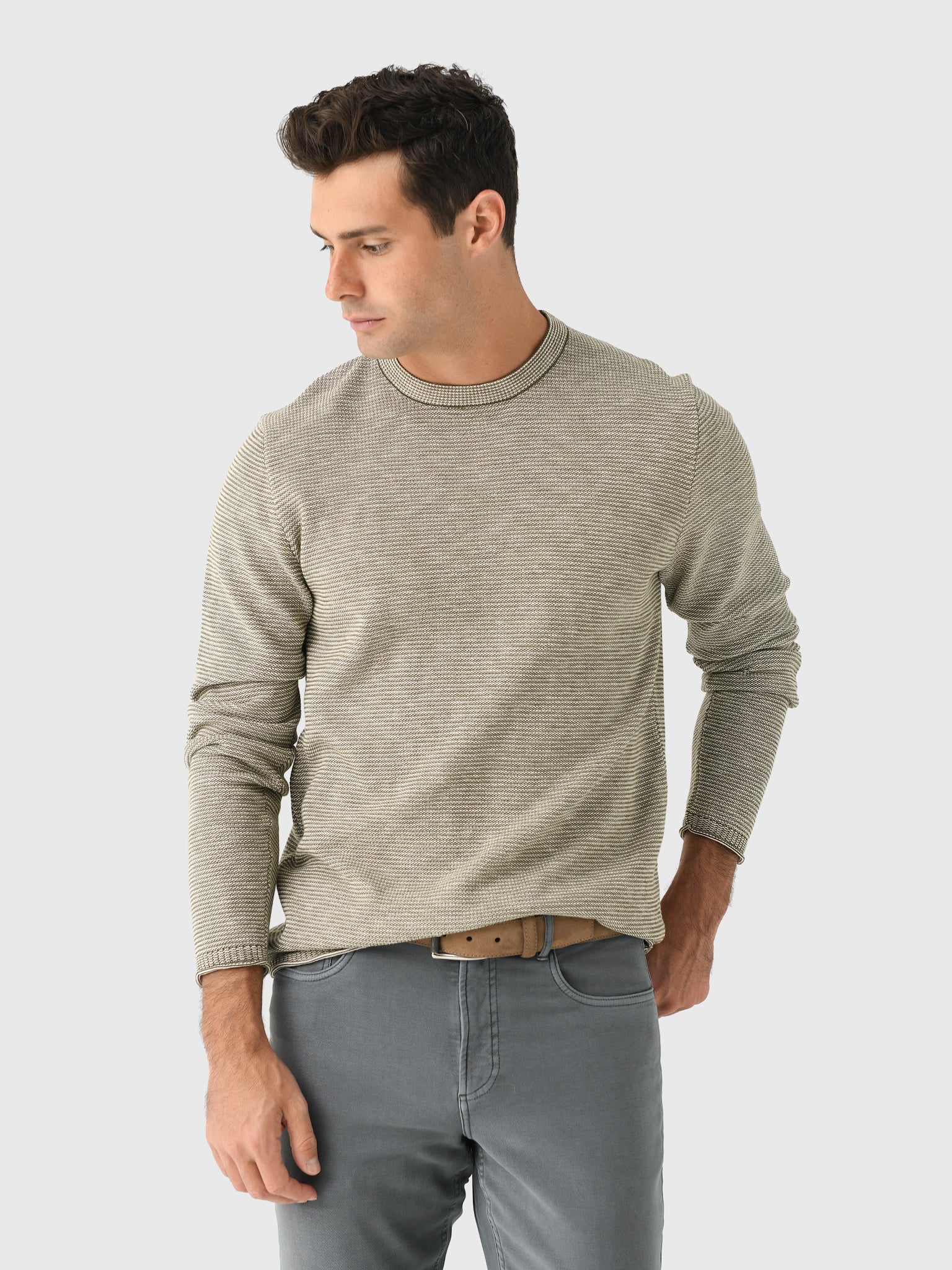 Billy Reid Men's Tuck Stripe Crew - Image 8