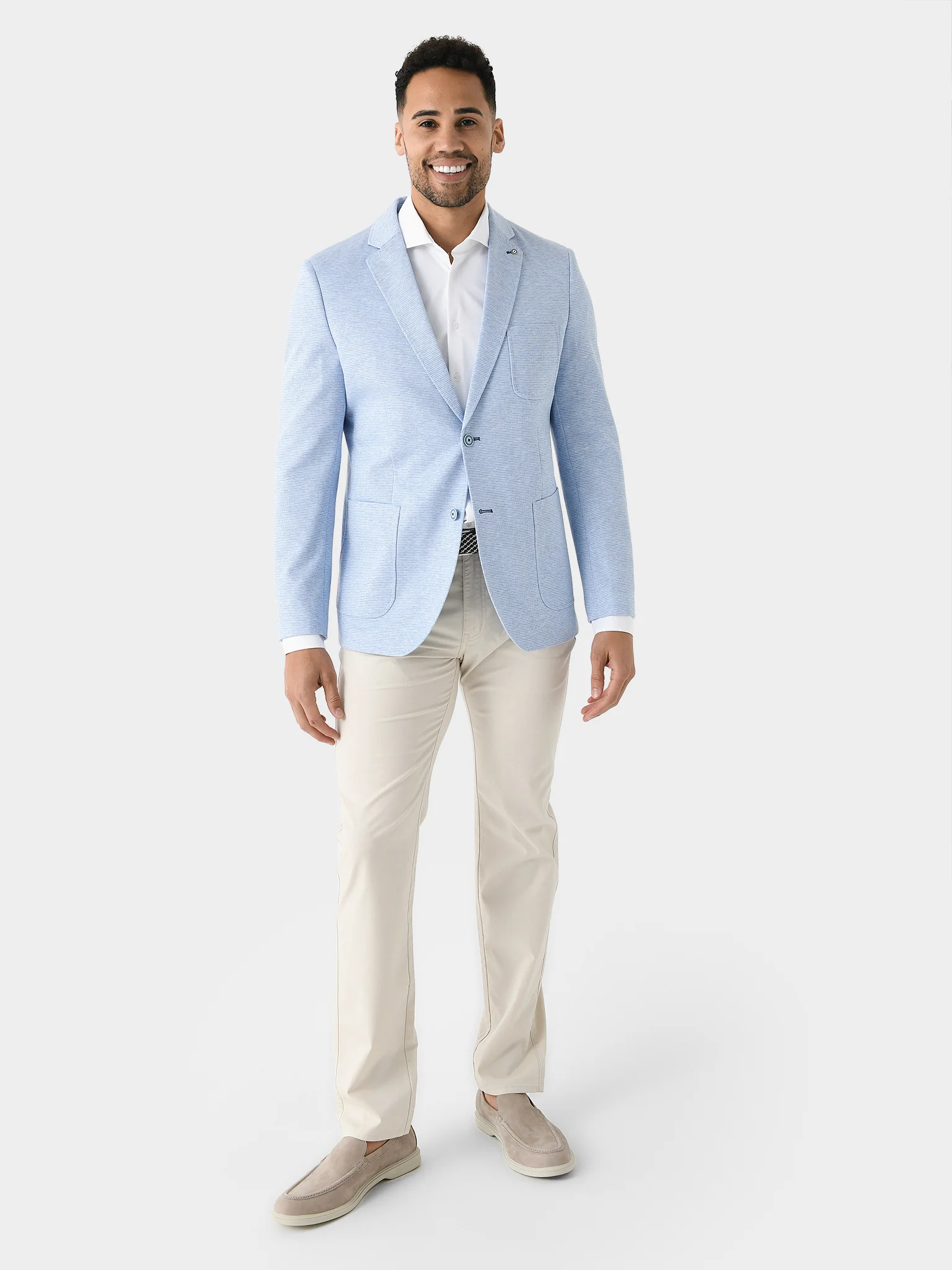 Blue Industry Men's Blue Stretch Blazer - Image 2