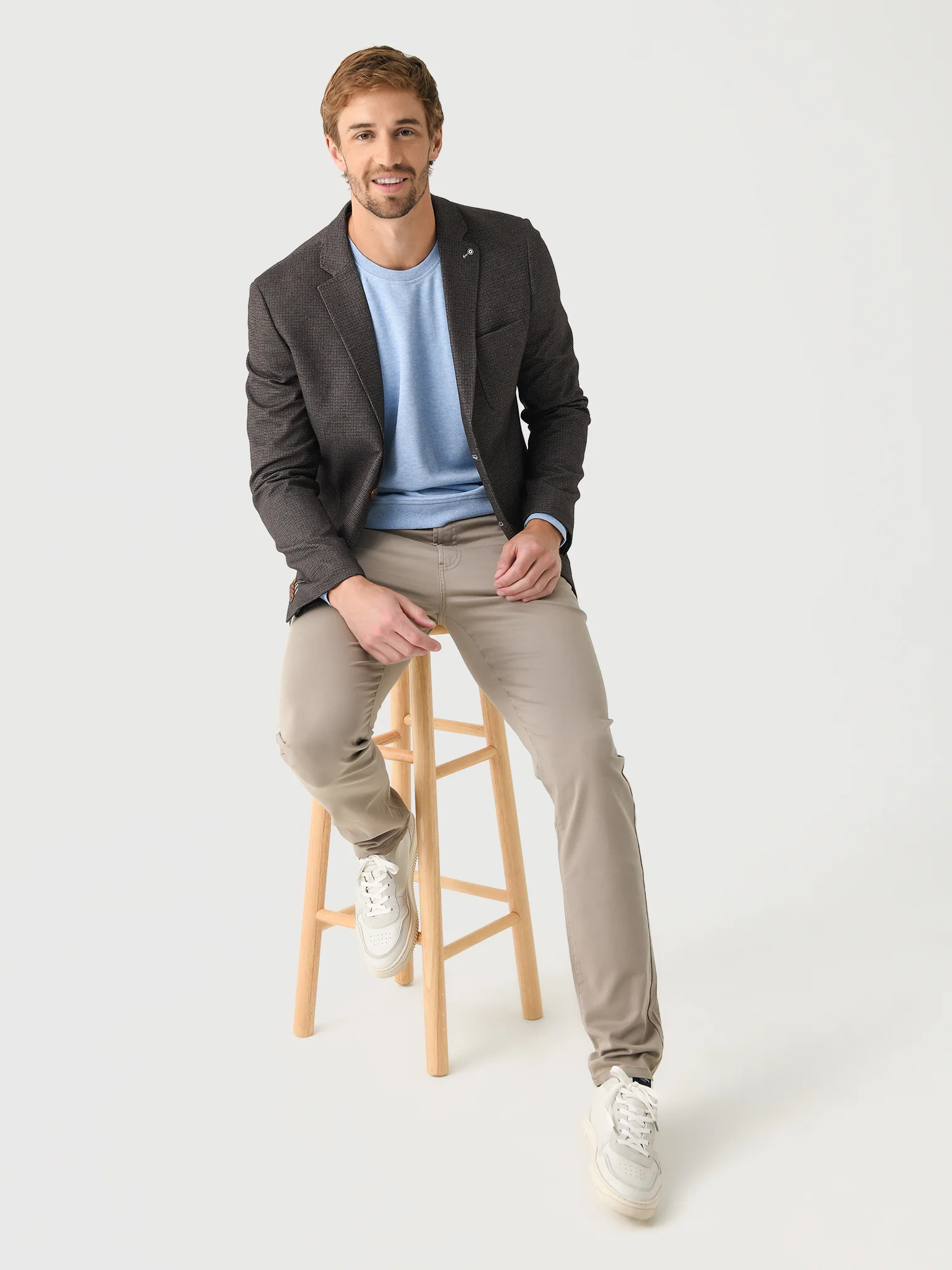 Blue Industry Men's Micro Fashion Pattern Blazer