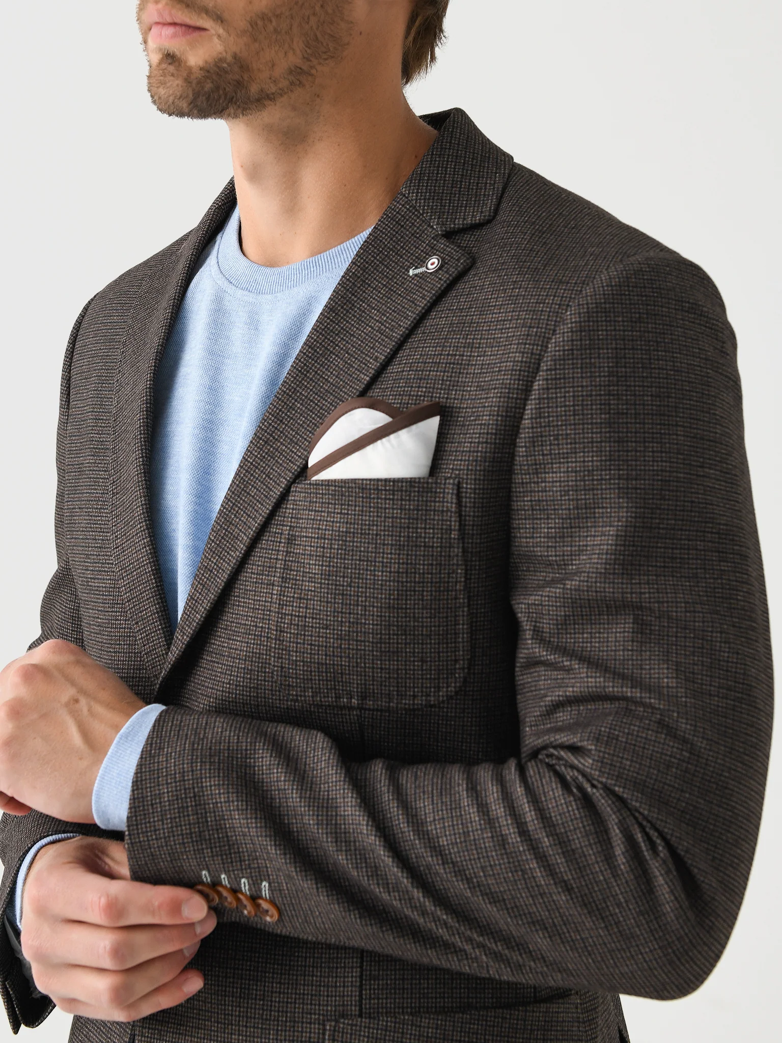 Blue Industry Men's Micro Fashion Pattern Blazer - Image 6