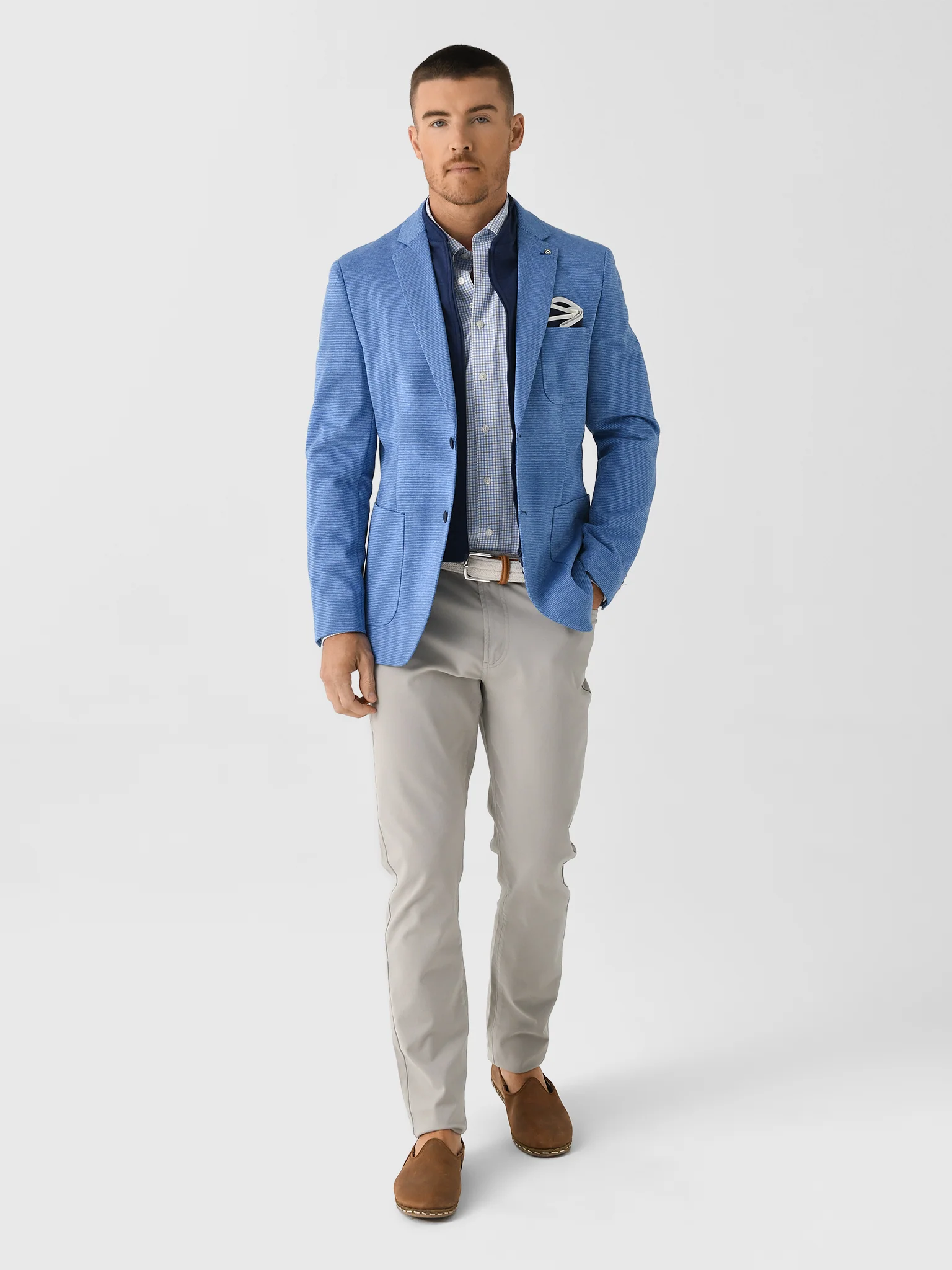 Blue Industry Men's Stretch Inlay Blazer - Image 2