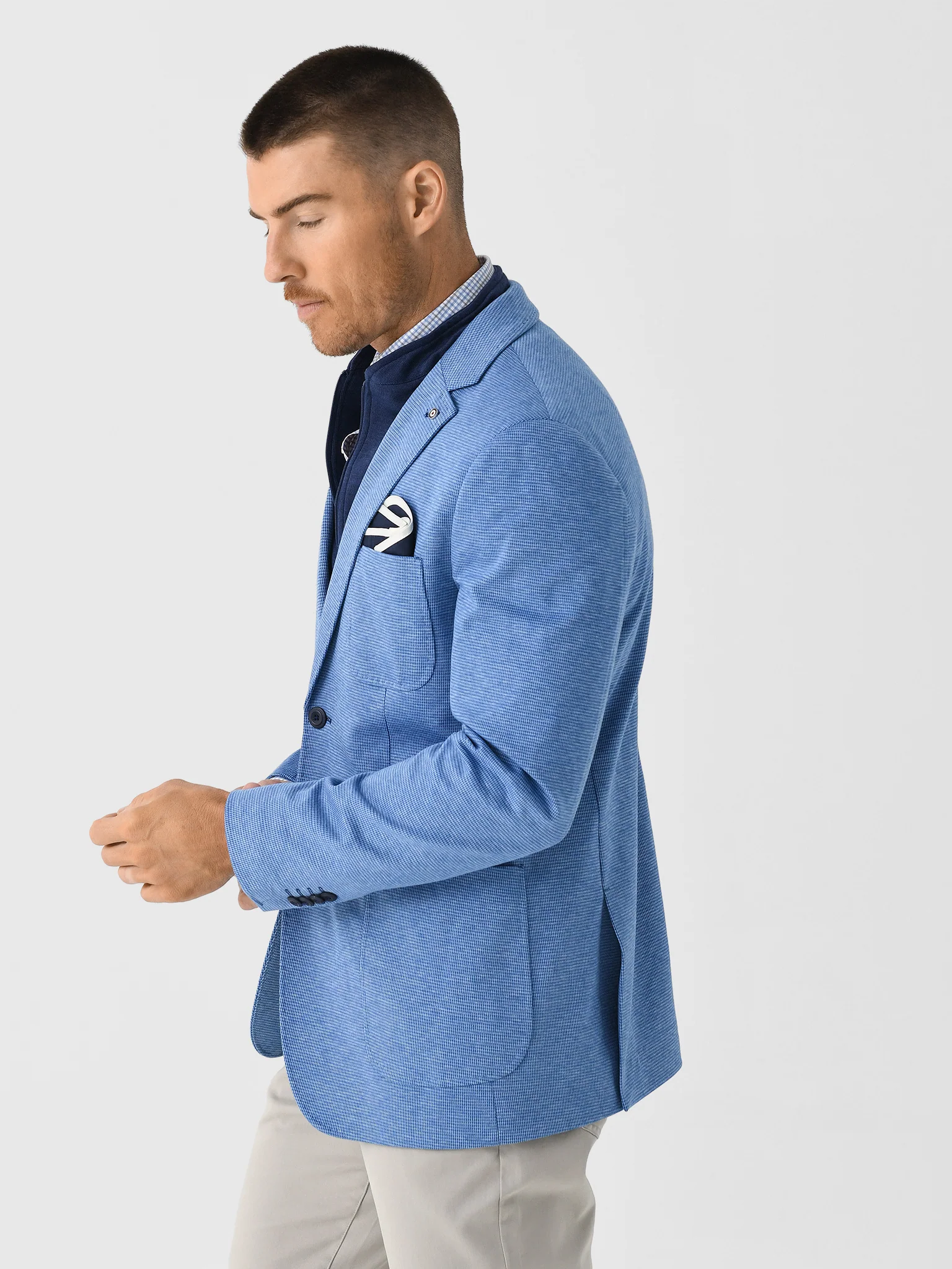 Blue Industry Men's Stretch Inlay Blazer - Image 3