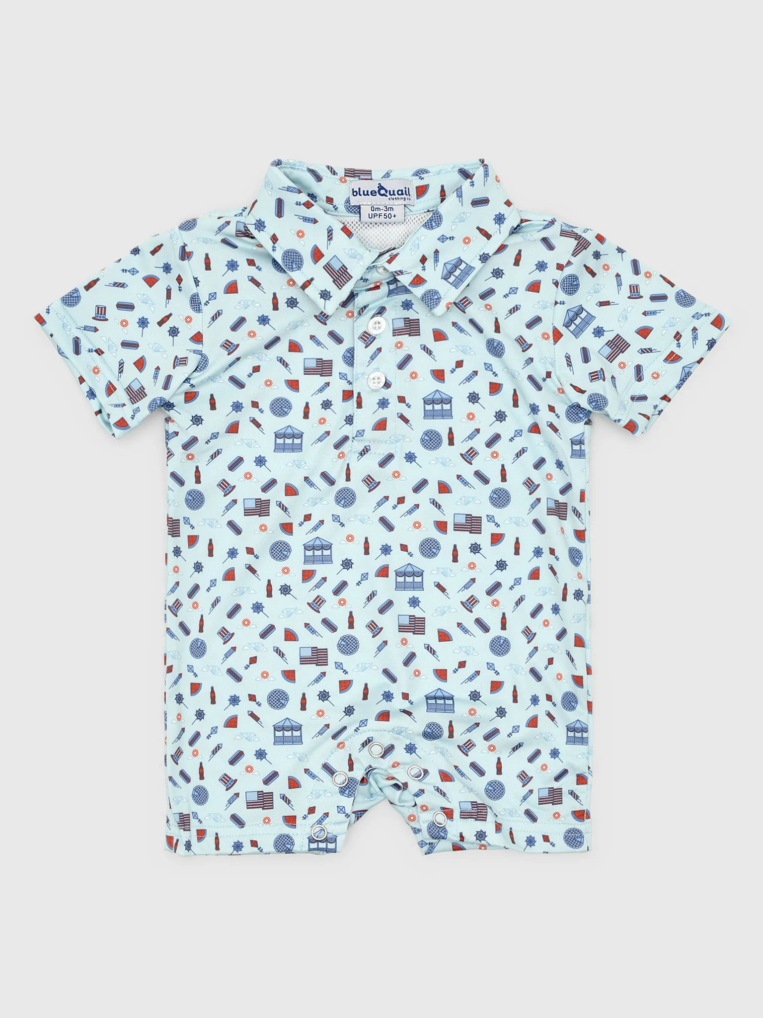 Blue Quail Baby Boys' Polo Romper - Image 3
