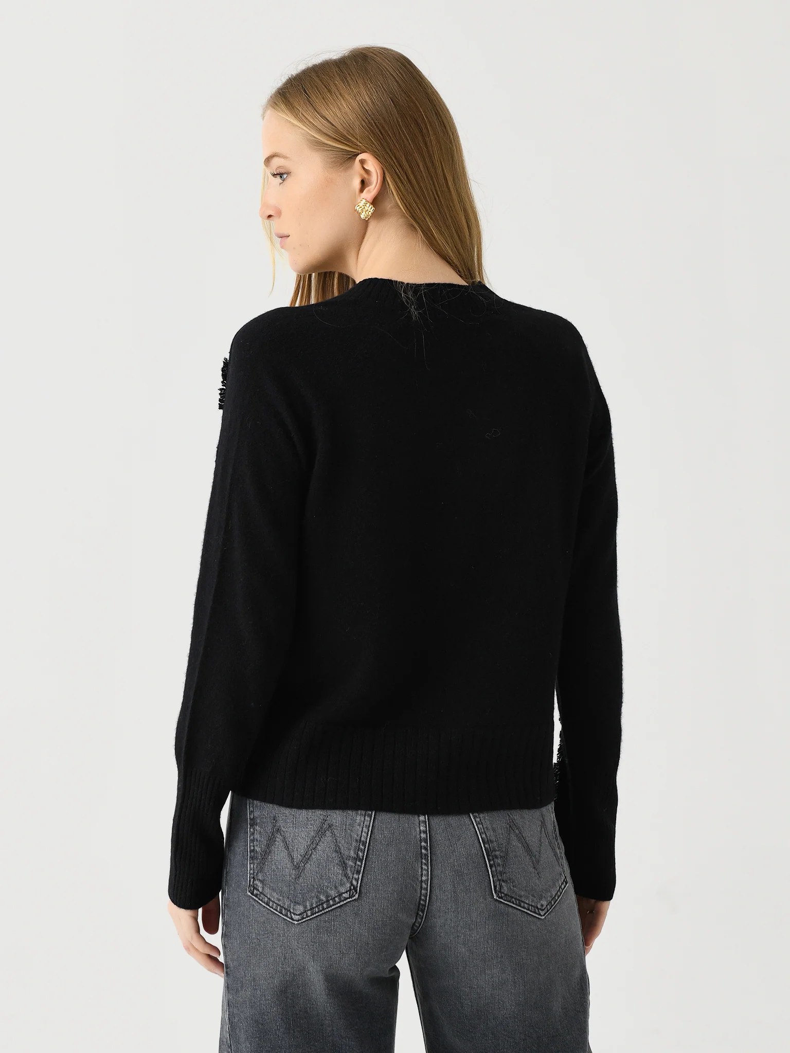 Brochu Walker Women's The Jolie Fringe Vee Sweater - Image 4