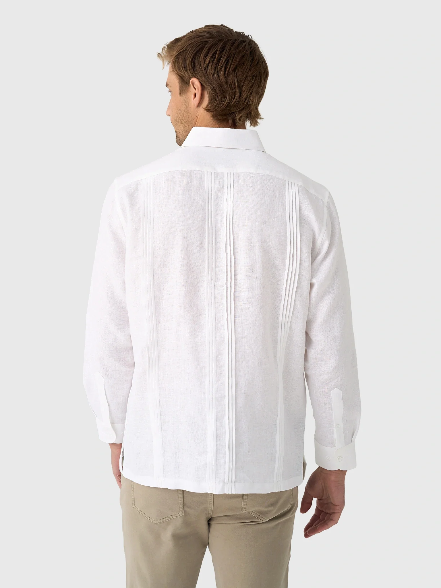 Centuria Men's Long Sleeve Linen Guayabera Shirt - Image 3