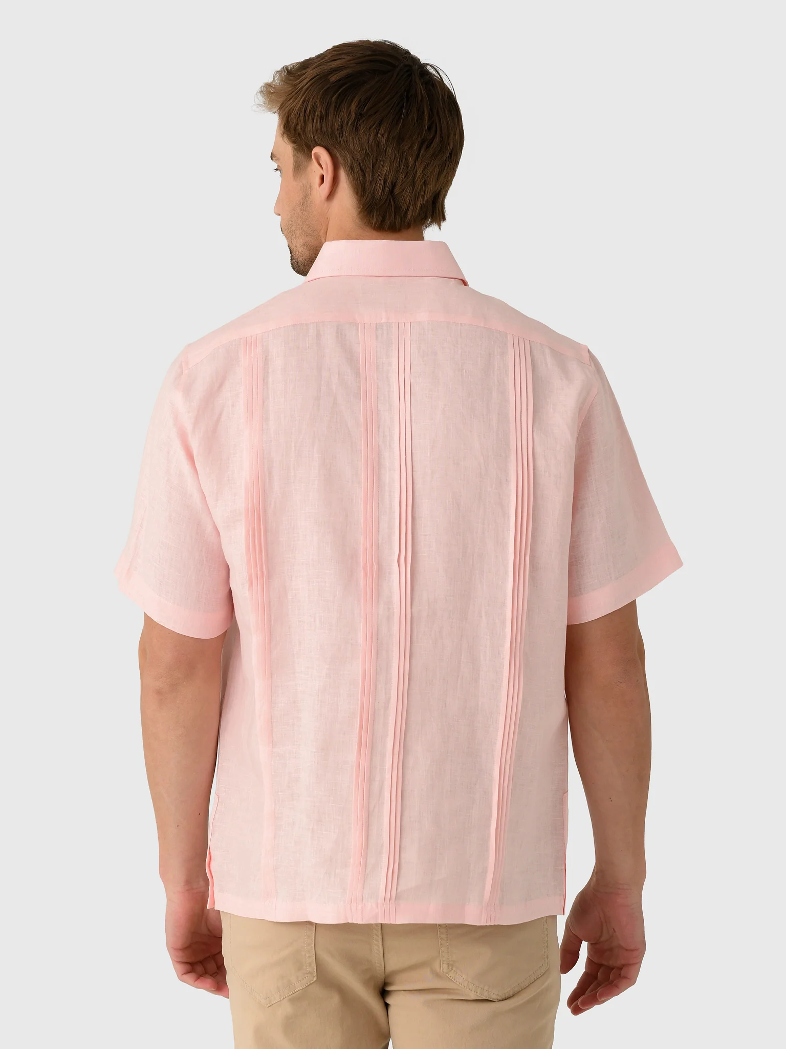 Centuria Men's Short Sleeve Linen Guayabera Shirt - Image 16