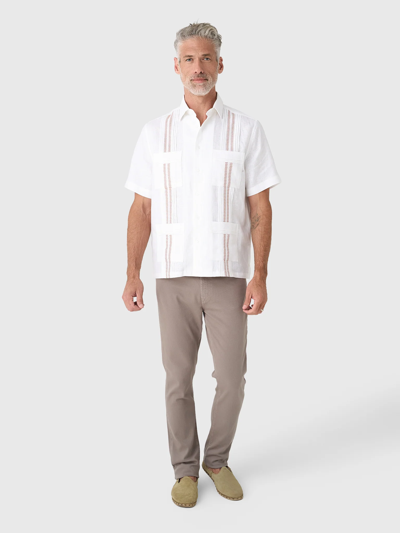 Centuria Men's Short Sleeve Linen Guayabera Shirt - Image 19