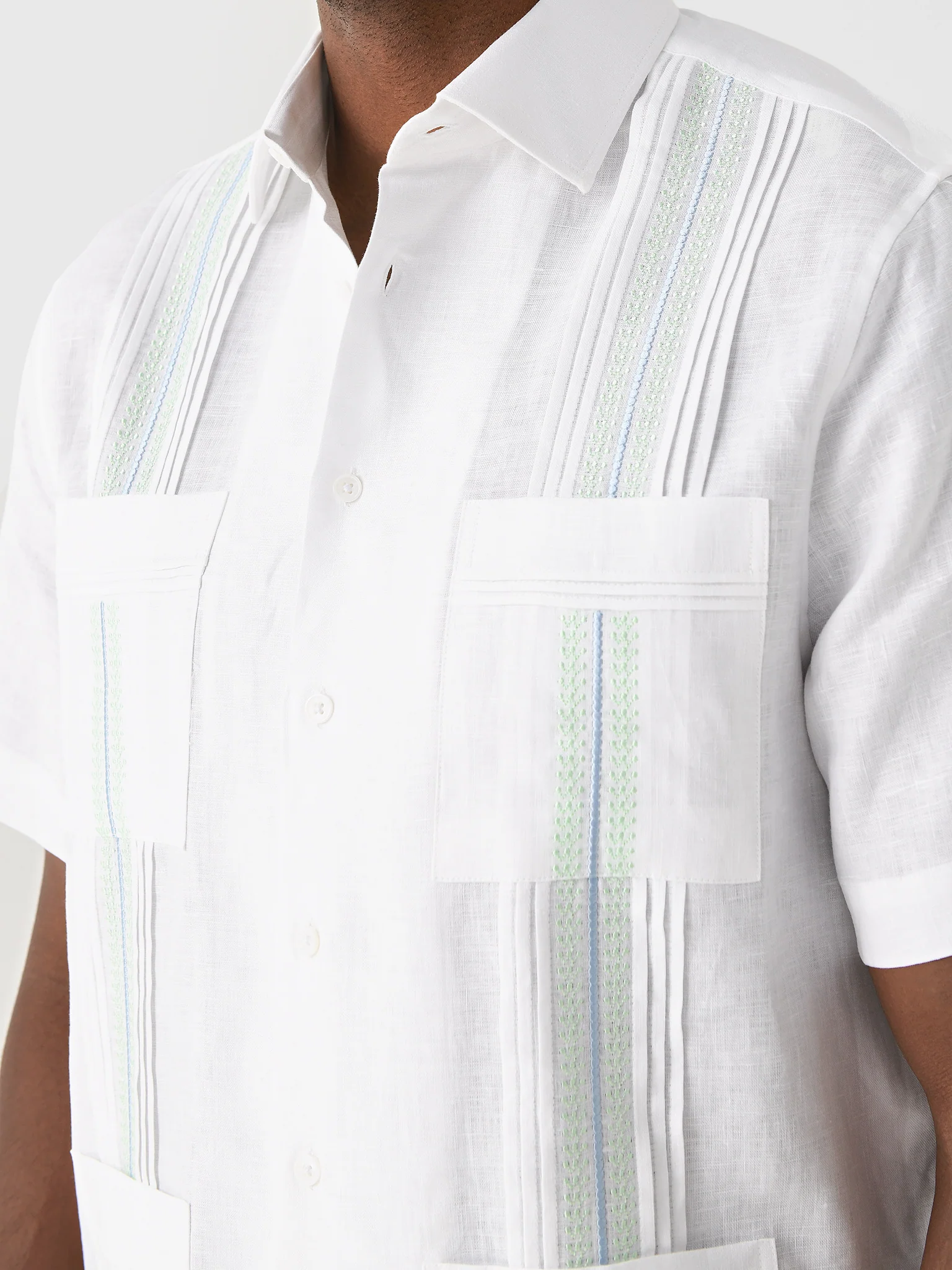 Centuria Men's Short Sleeve Linen Guayabera Shirt - Image 24