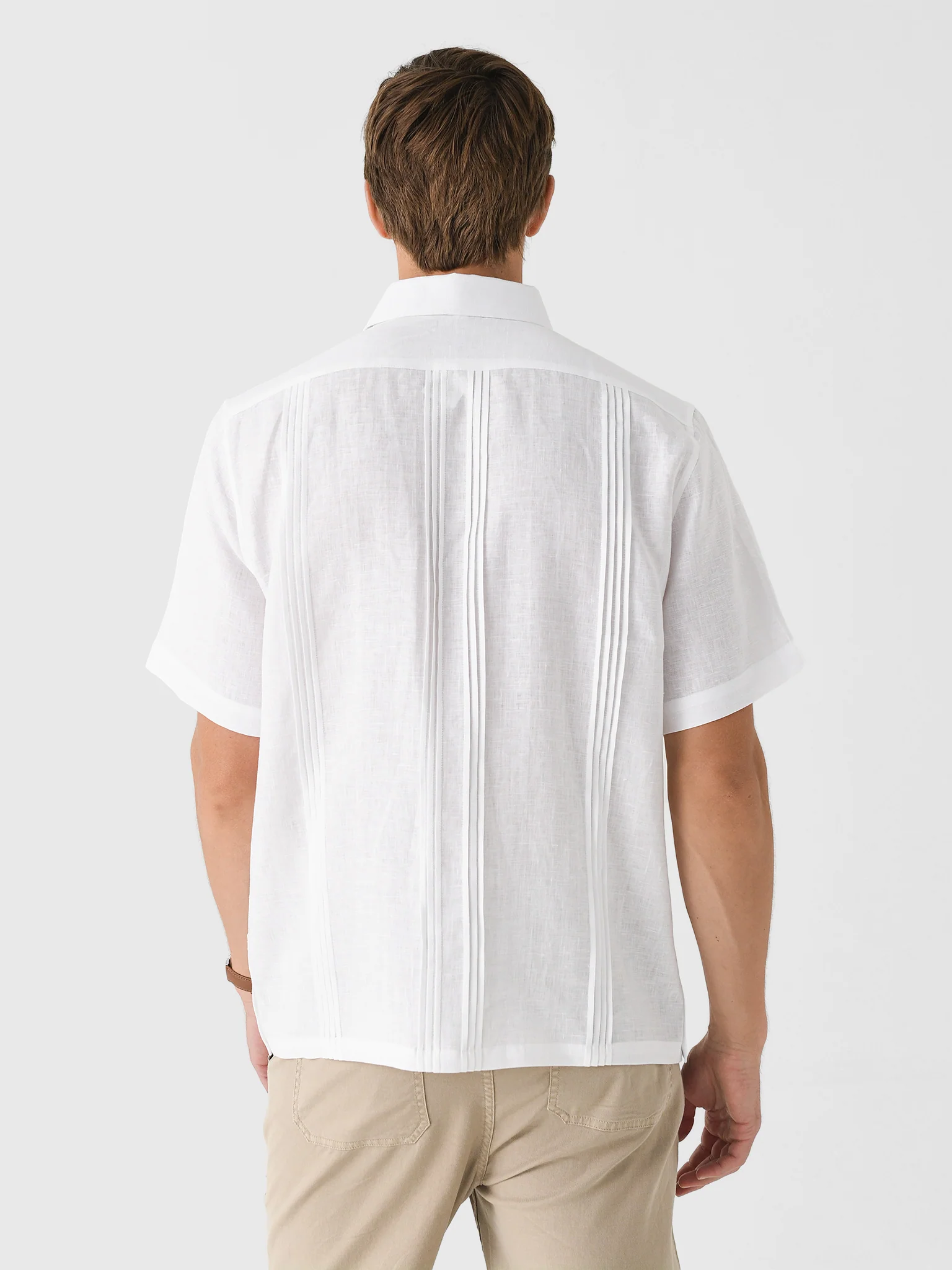 Centuria Men's Short Sleeve Linen Guayabera Shirt - Image 27