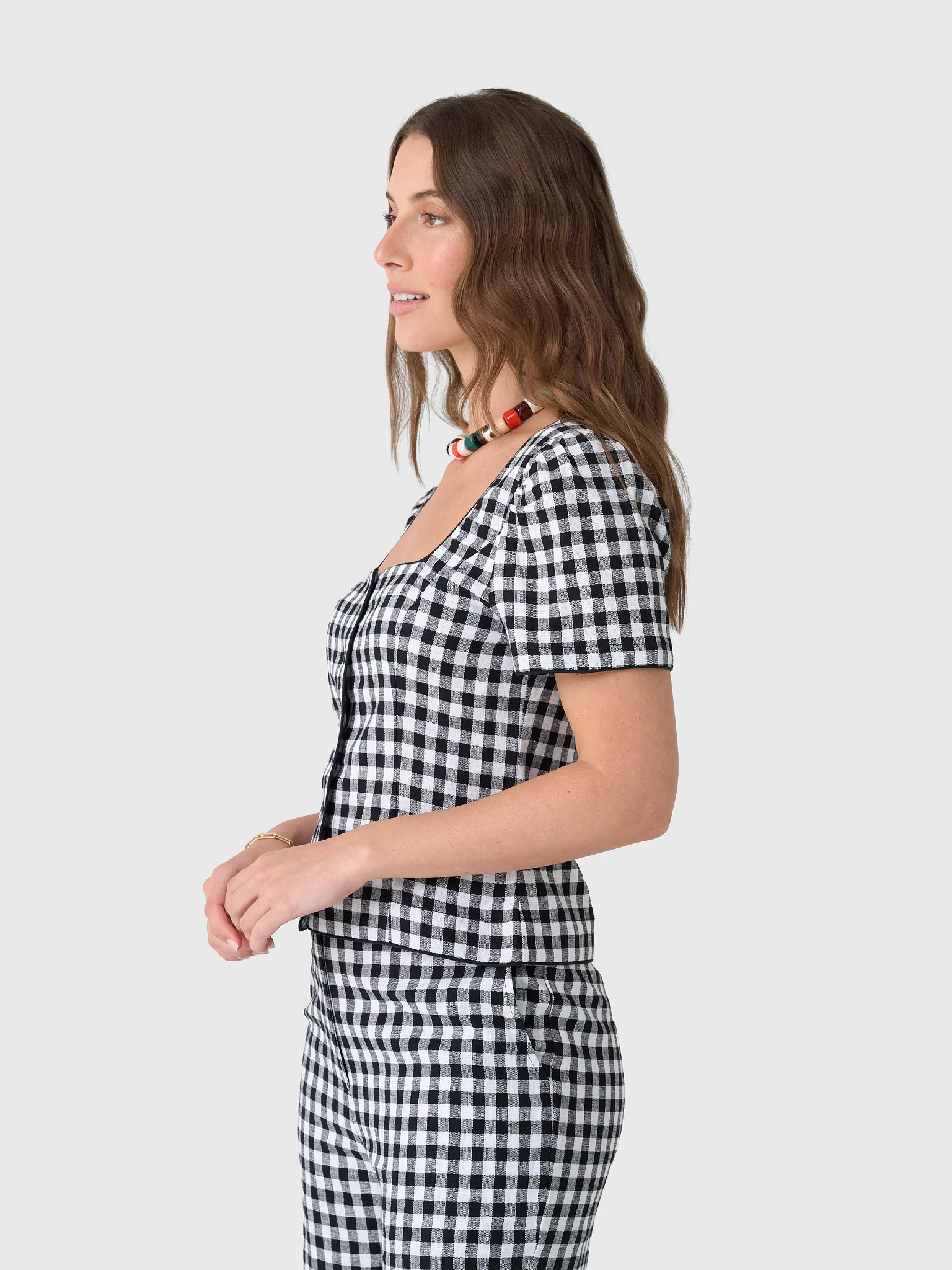 Ciao Lucia Women's Nadia Gingham Top - Image 3