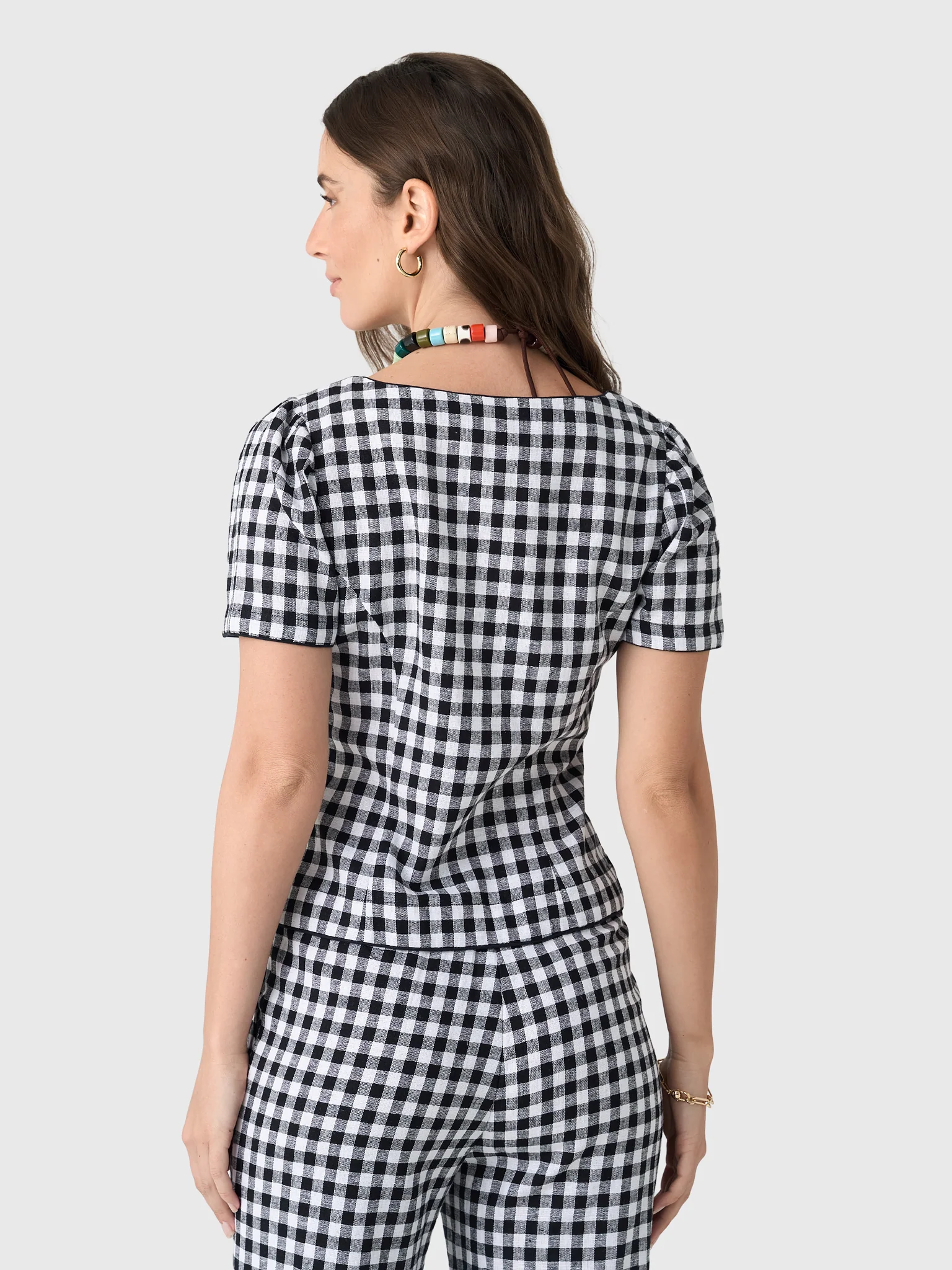 Ciao Lucia Women's Nadia Gingham Top - Image 4
