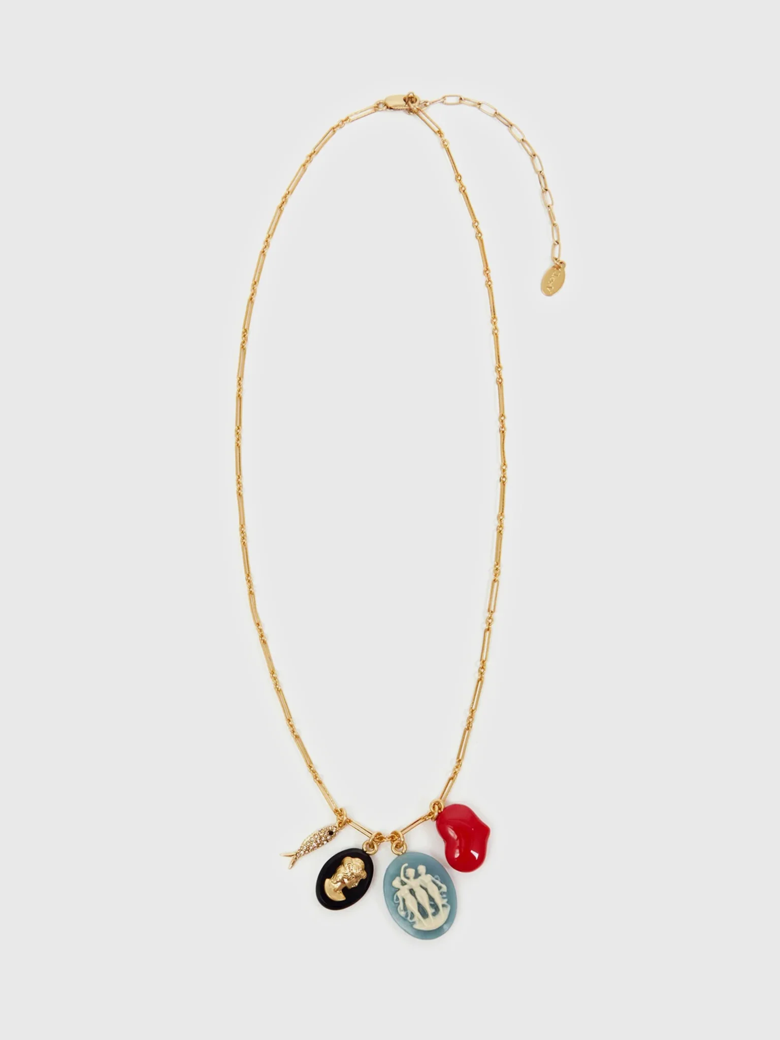 Clare V. Cameo Charm Necklace