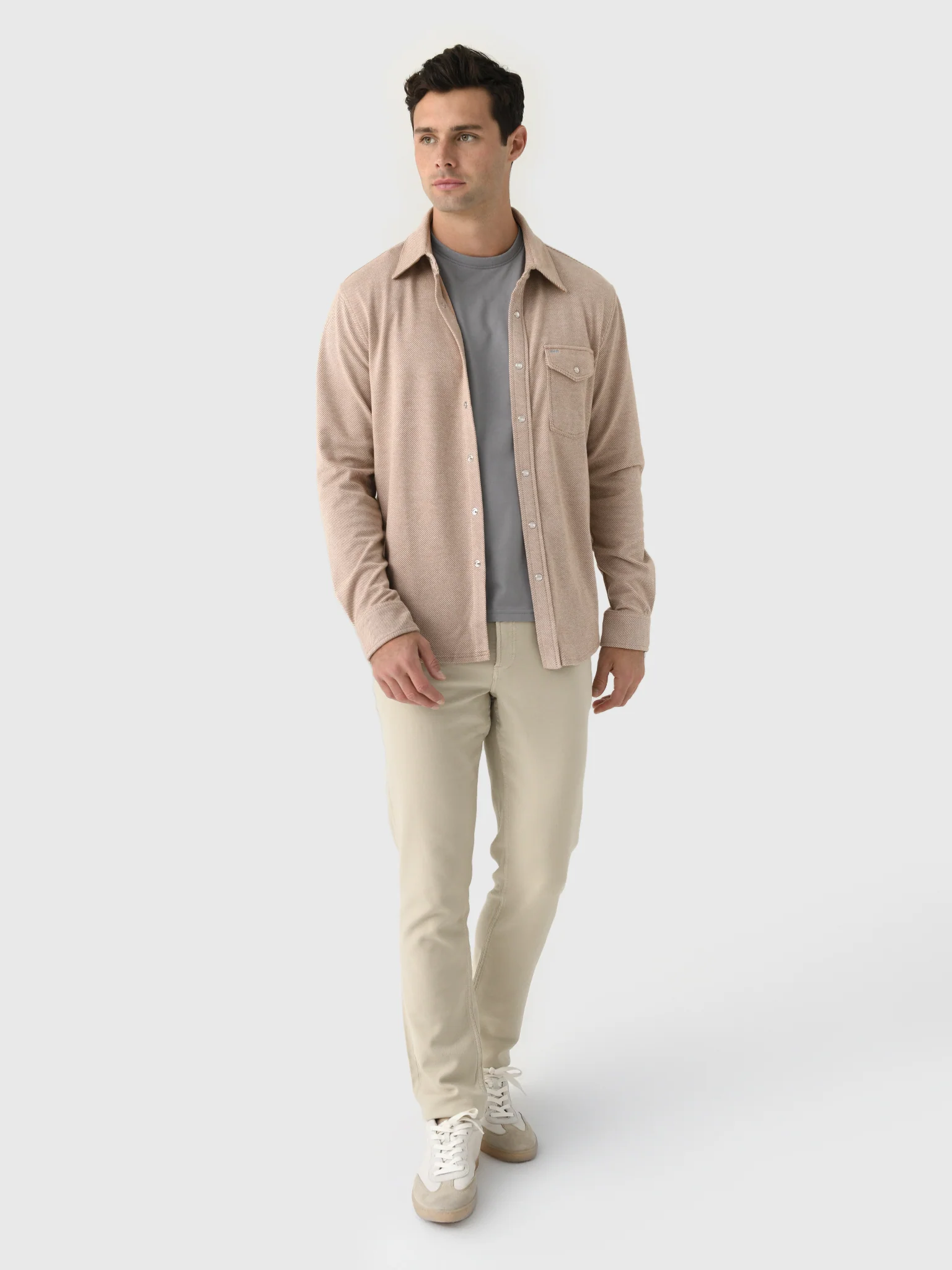 Criquet Men's Chill Knit Pearl Snap Twill Shirt - Image 2