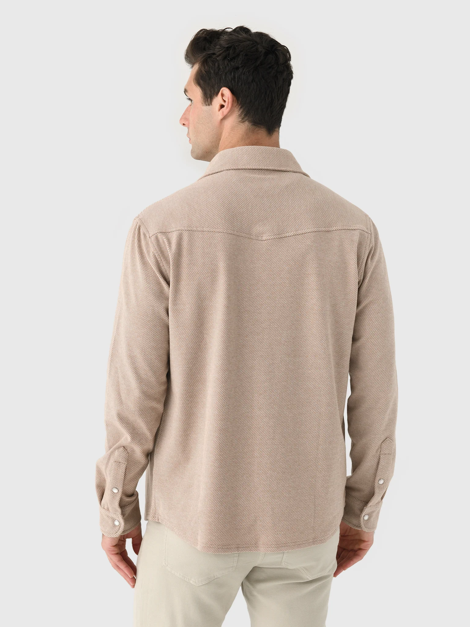 Criquet Men's Chill Knit Pearl Snap Twill Shirt - Image 4
