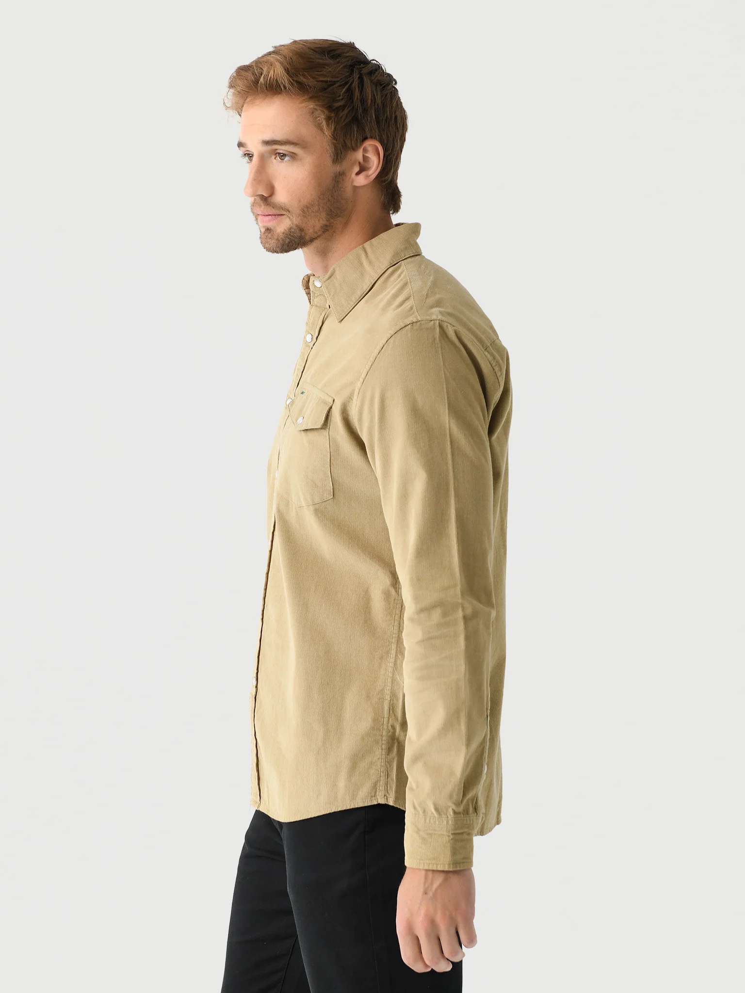 Criquet Men's Corduroy Pearl Snap Shirt - Image 3