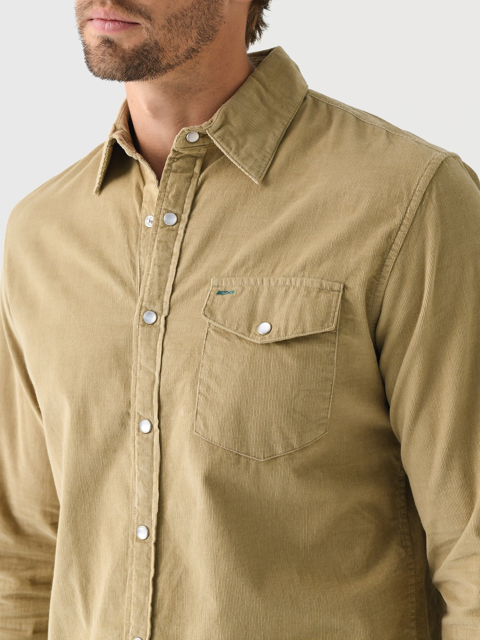 Criquet Men's Corduroy Pearl Snap Shirt - Image 5