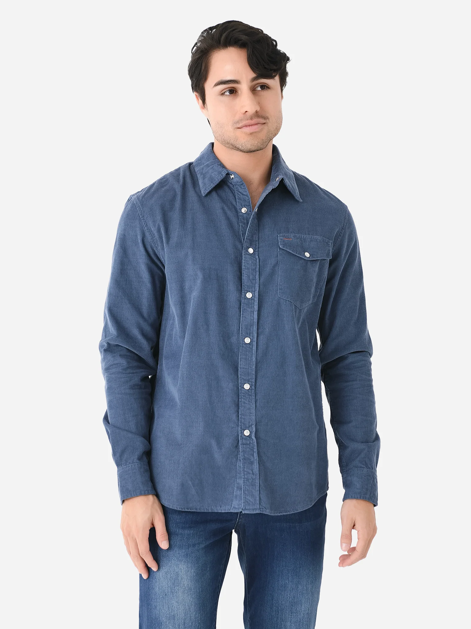 Criquet Men's Long Sleeve Corduroy Pearl Snap Shirt - Image 5