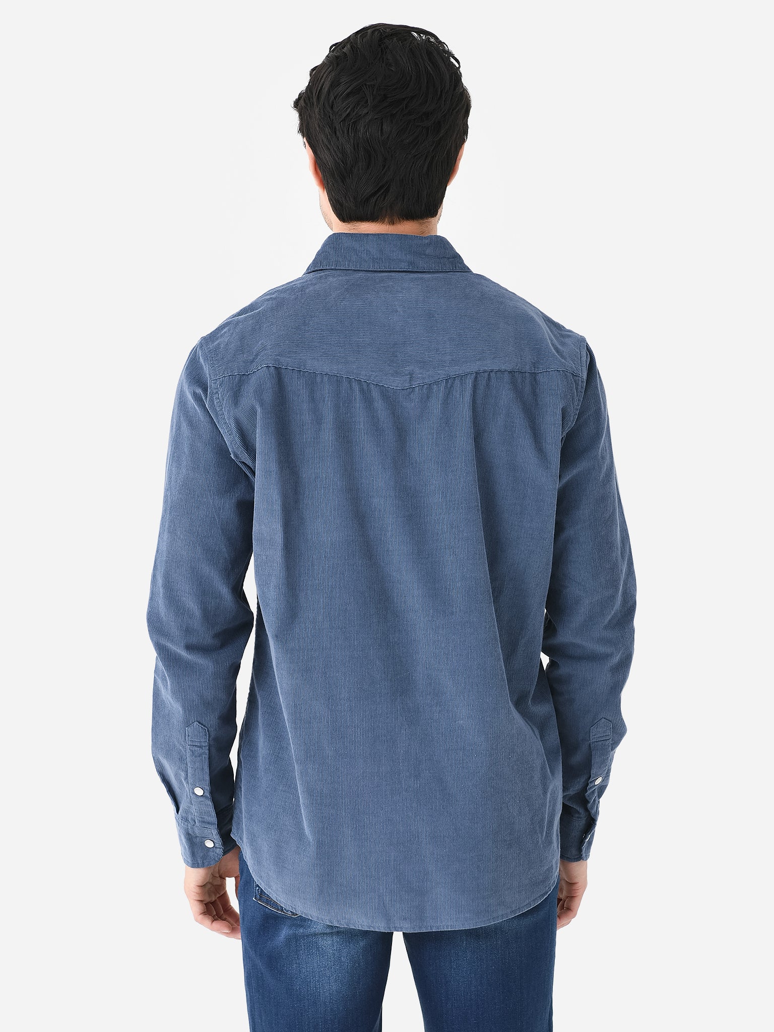 Criquet Men's Long Sleeve Corduroy Pearl Snap Shirt - Image 8