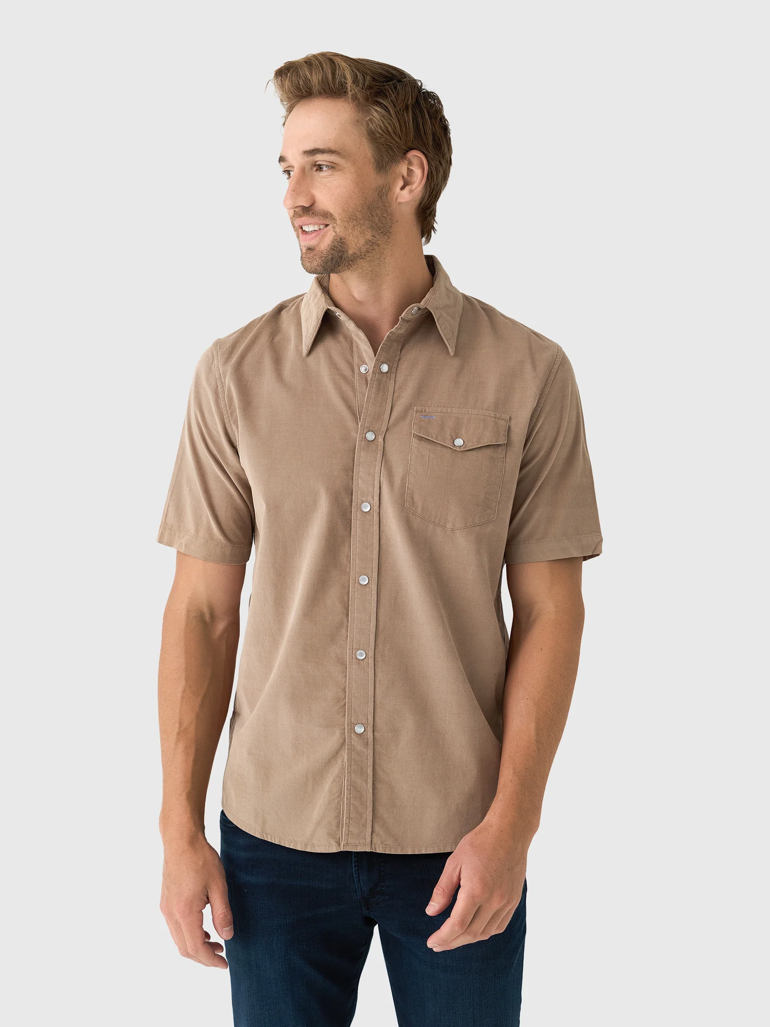 Criquet Men's Corduroy Pearl Snap Shirt