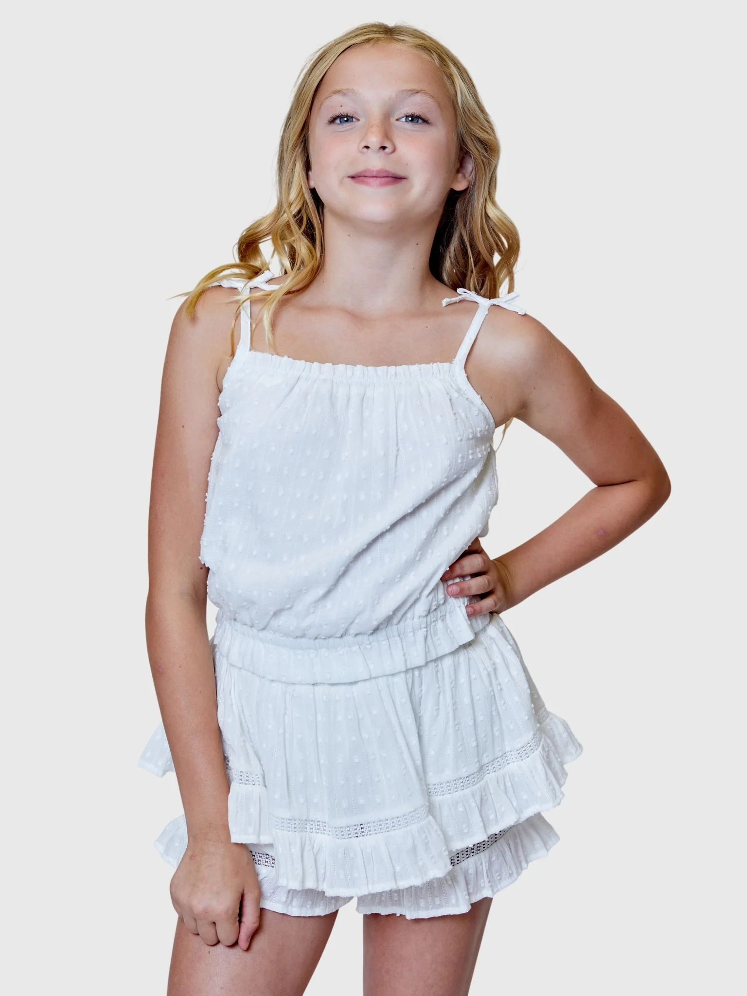 Design History Girls' Swiss Dot Skort