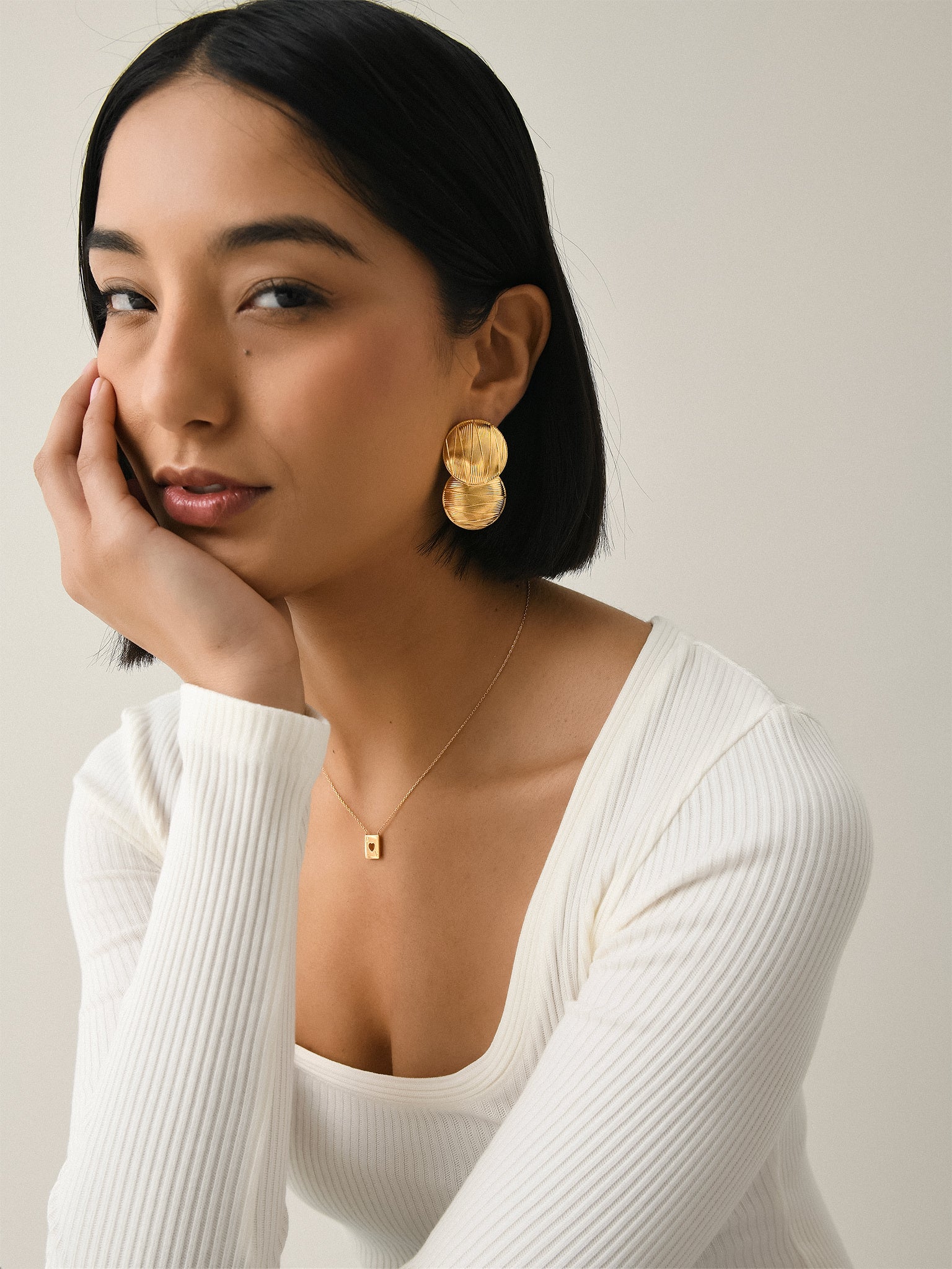 Destree Sonia Double Geometric Earrings - Image 2