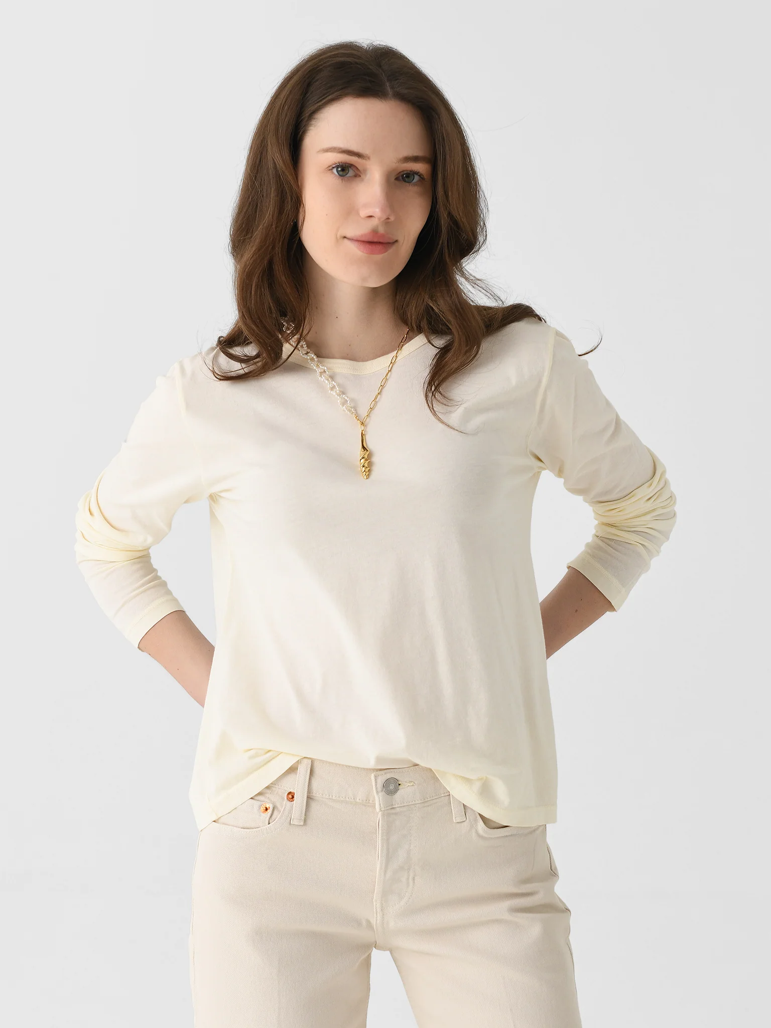 DONNI. Women's The Jersey Long Sleeve Tee