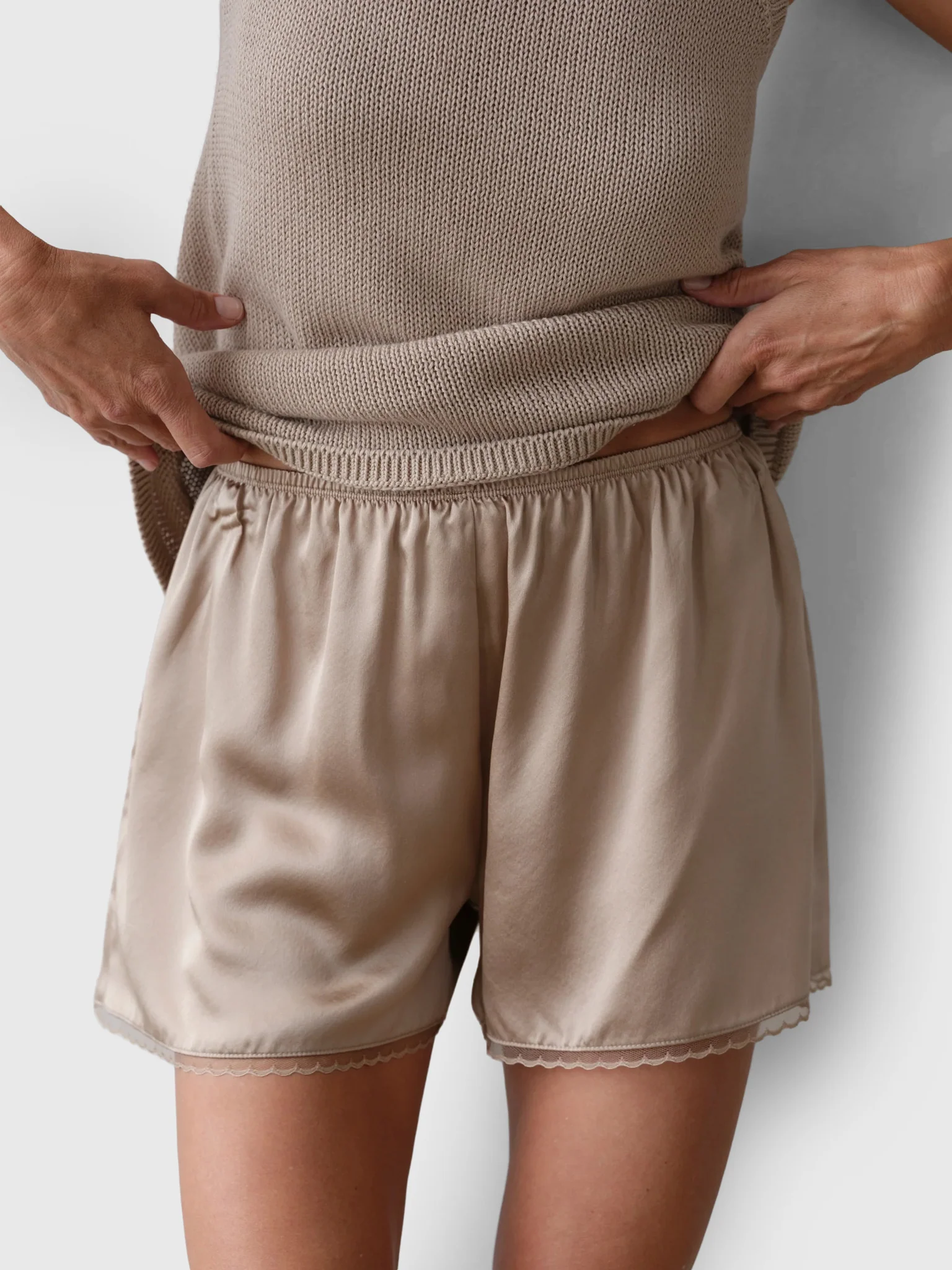 DONNI. Women's The Silk Lace Tap Short