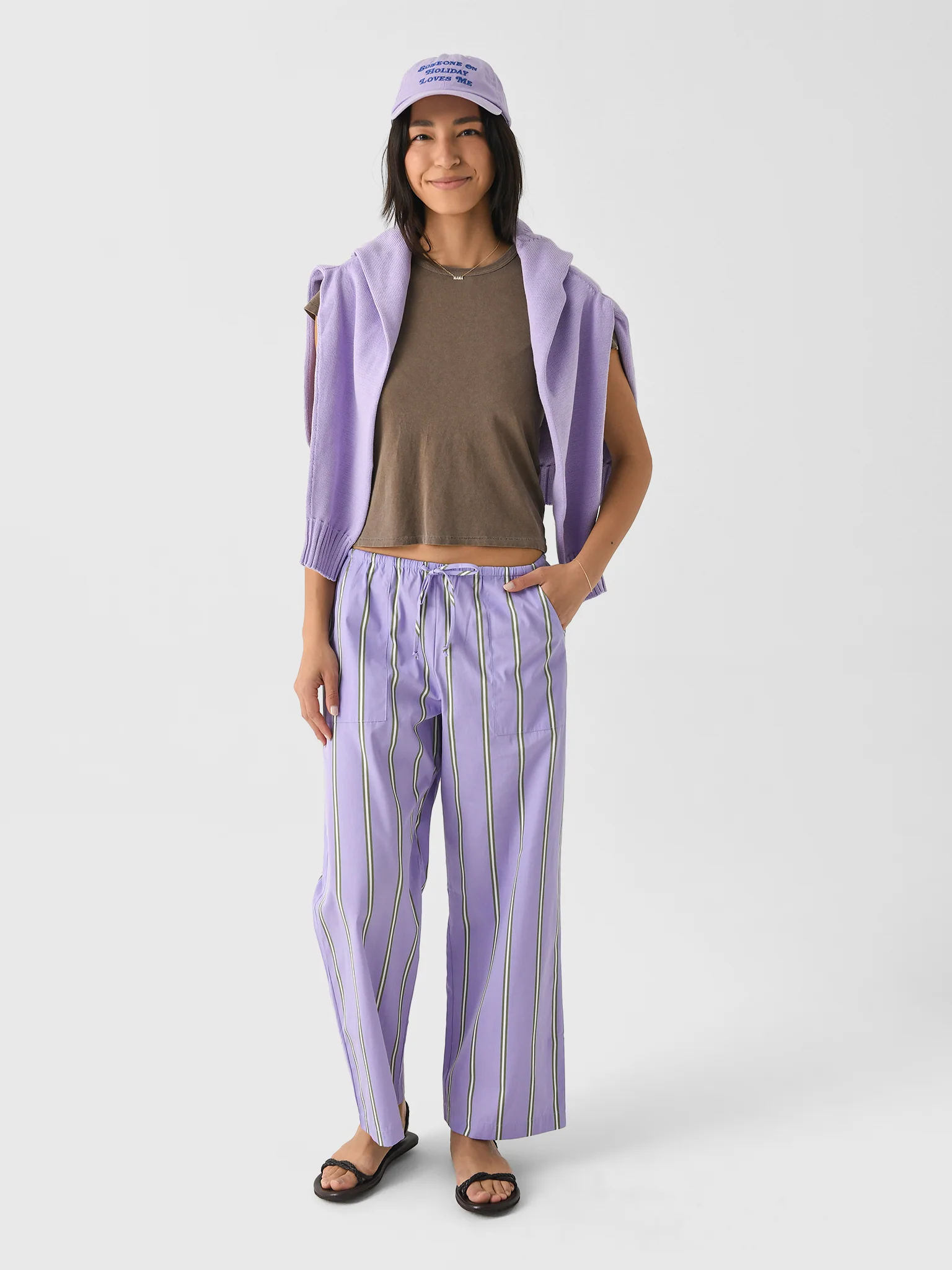 DONNI. Women's The Stripe Pop Drawstring Pant - Image 5