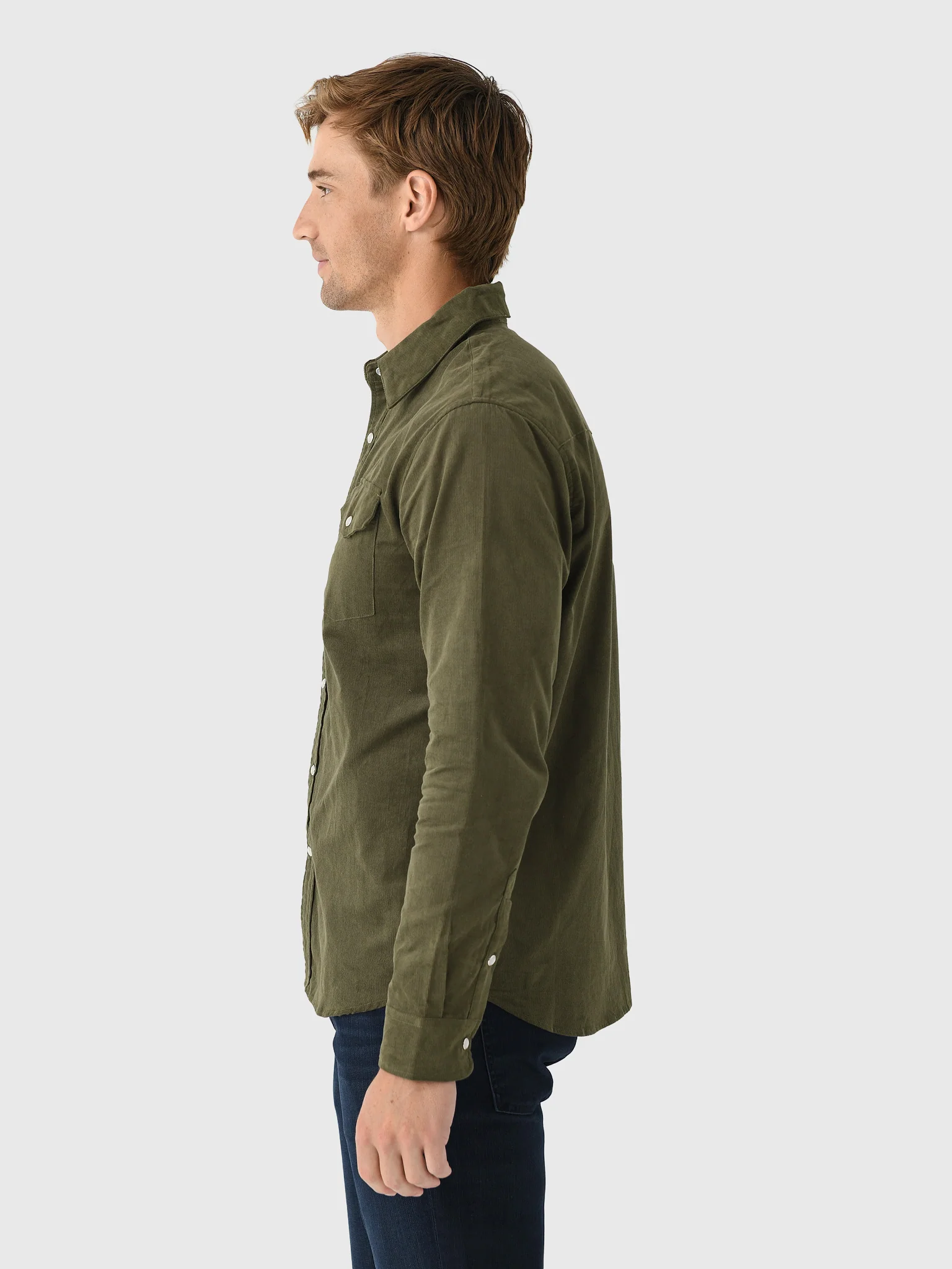 East Cape Men's Corduroy Long Sleeve Shirt - Image 3