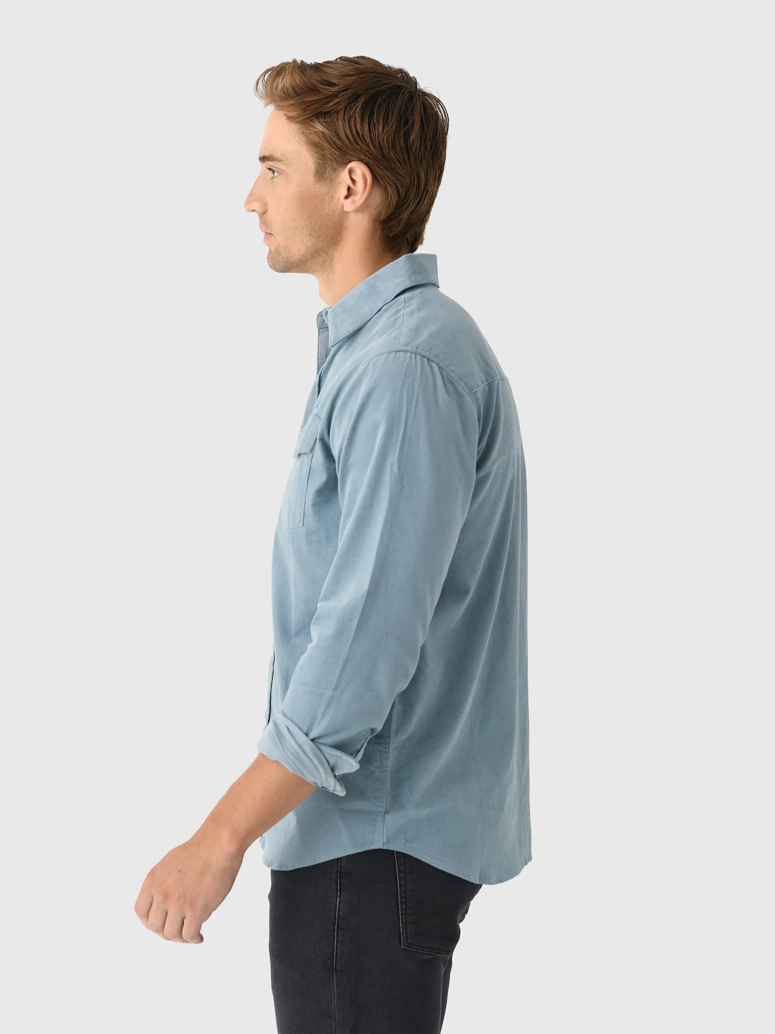 East Cape Men's Corduroy Long Sleeve Shirt - Image 3