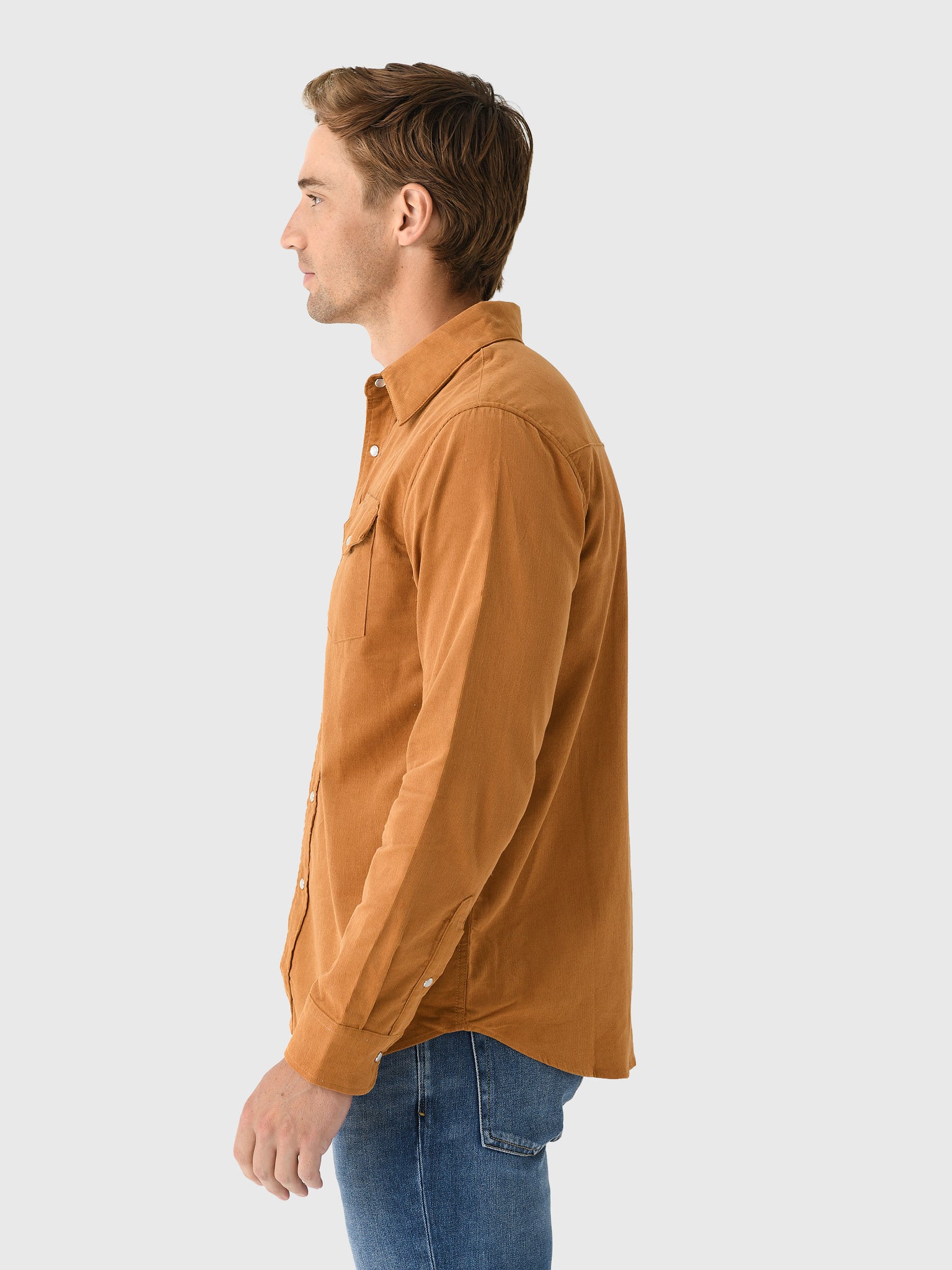 East Cape Men's Corduroy Long Sleeve Shirt - Image 3